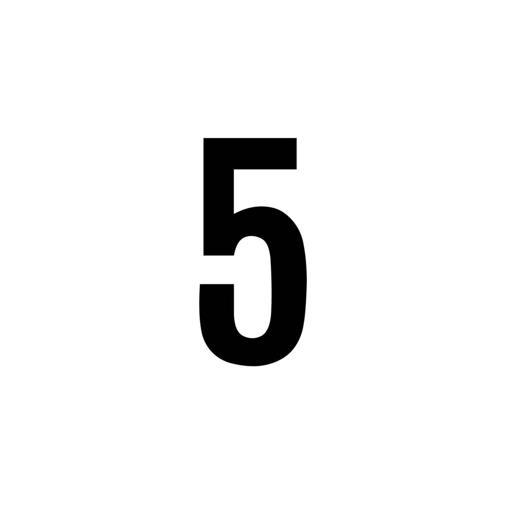 RZB Ziffer Schwarz 120mm für superflache Hausnummernleuchte