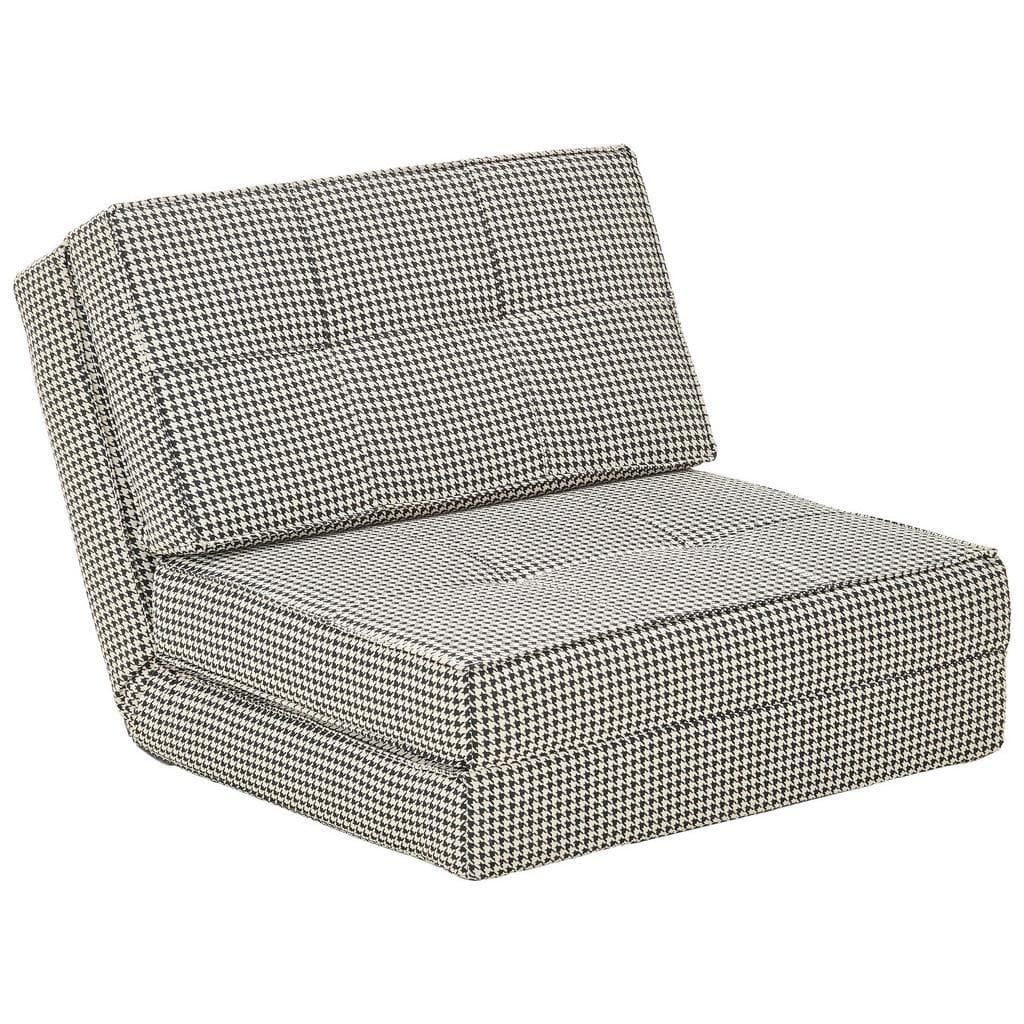 Mid.you Schlafsessel Schwarz Weiß Textil Liegefunktion