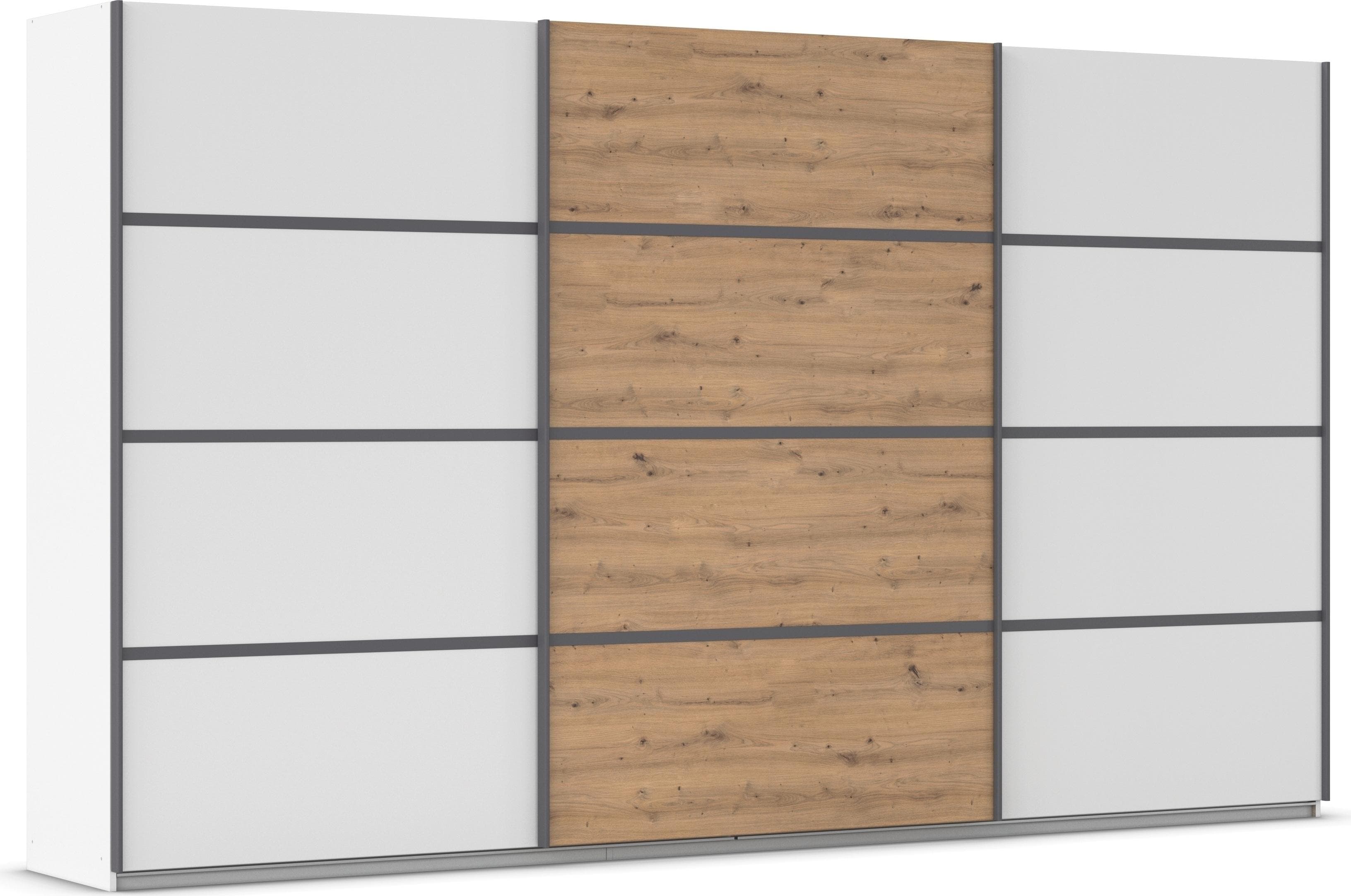 Rauch Avola Kleiderschrank mit Schiebetüren in Chrom, Schwarz oder Weiß