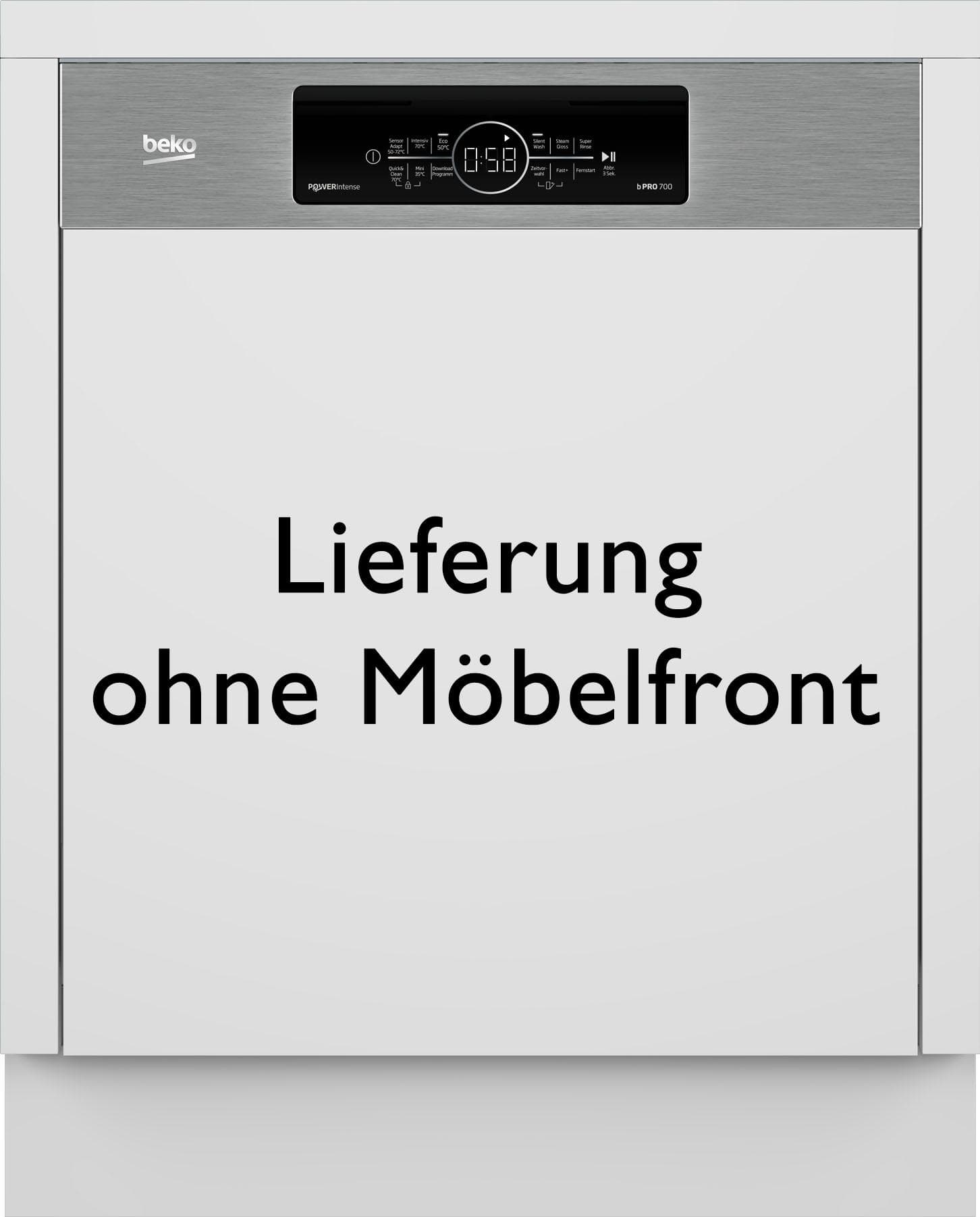 BEKO teilintegrierbarer Geschirrspüler BDSN36561XP weiß