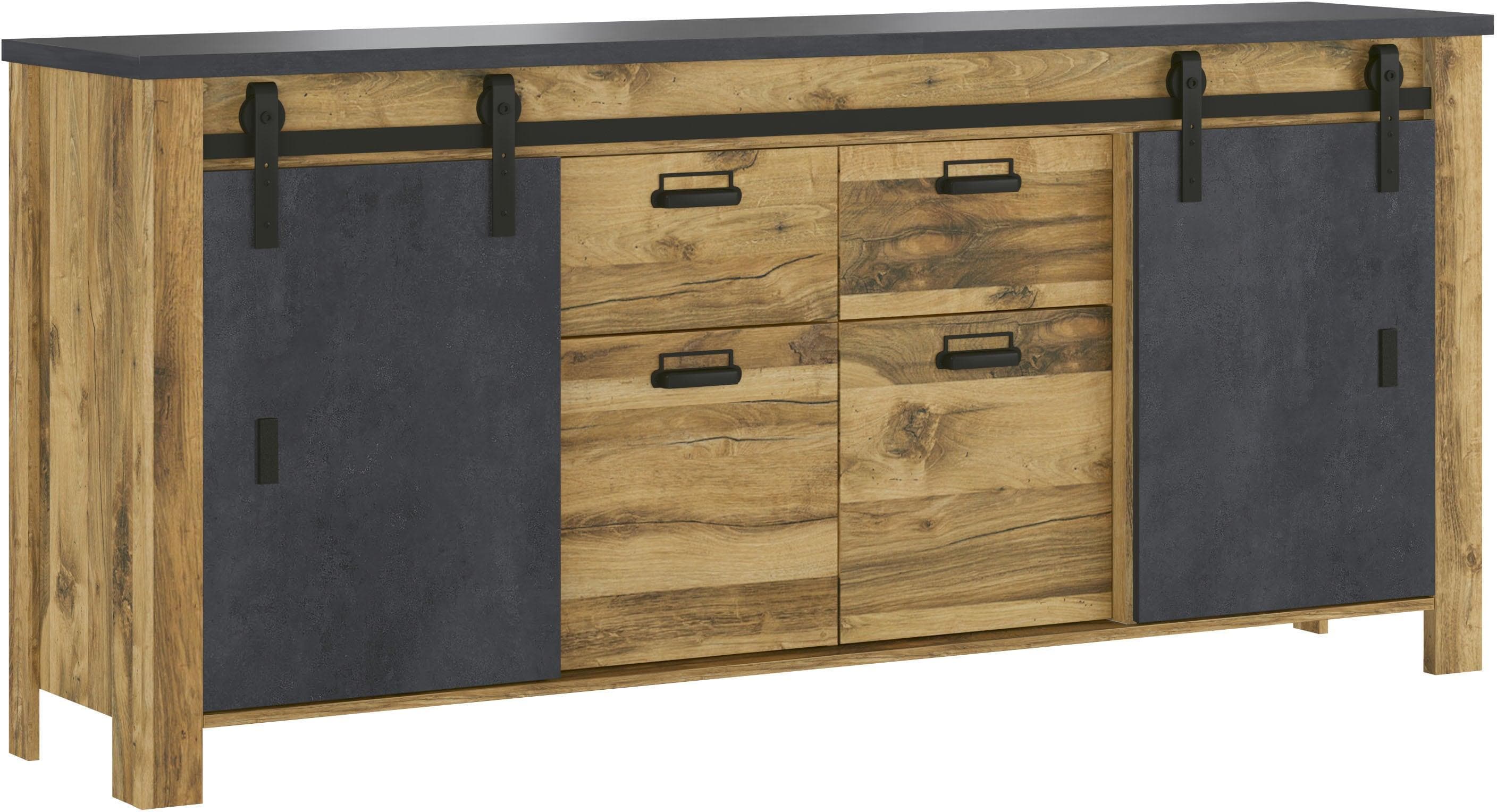 Home Affaire Sideboard York Braun FSC-zertifizierter Holzwerkstoff