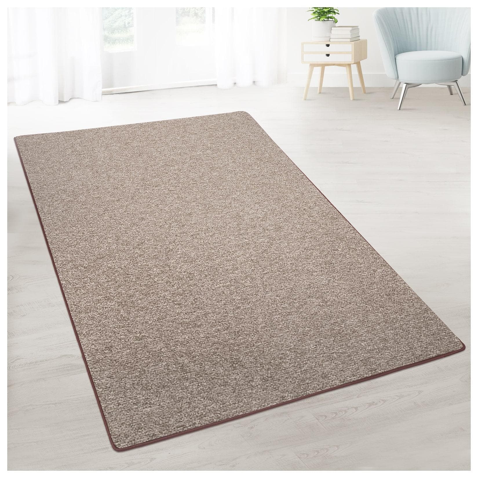 casa pura Teppich-Läufer London Hellbraun auf Maß