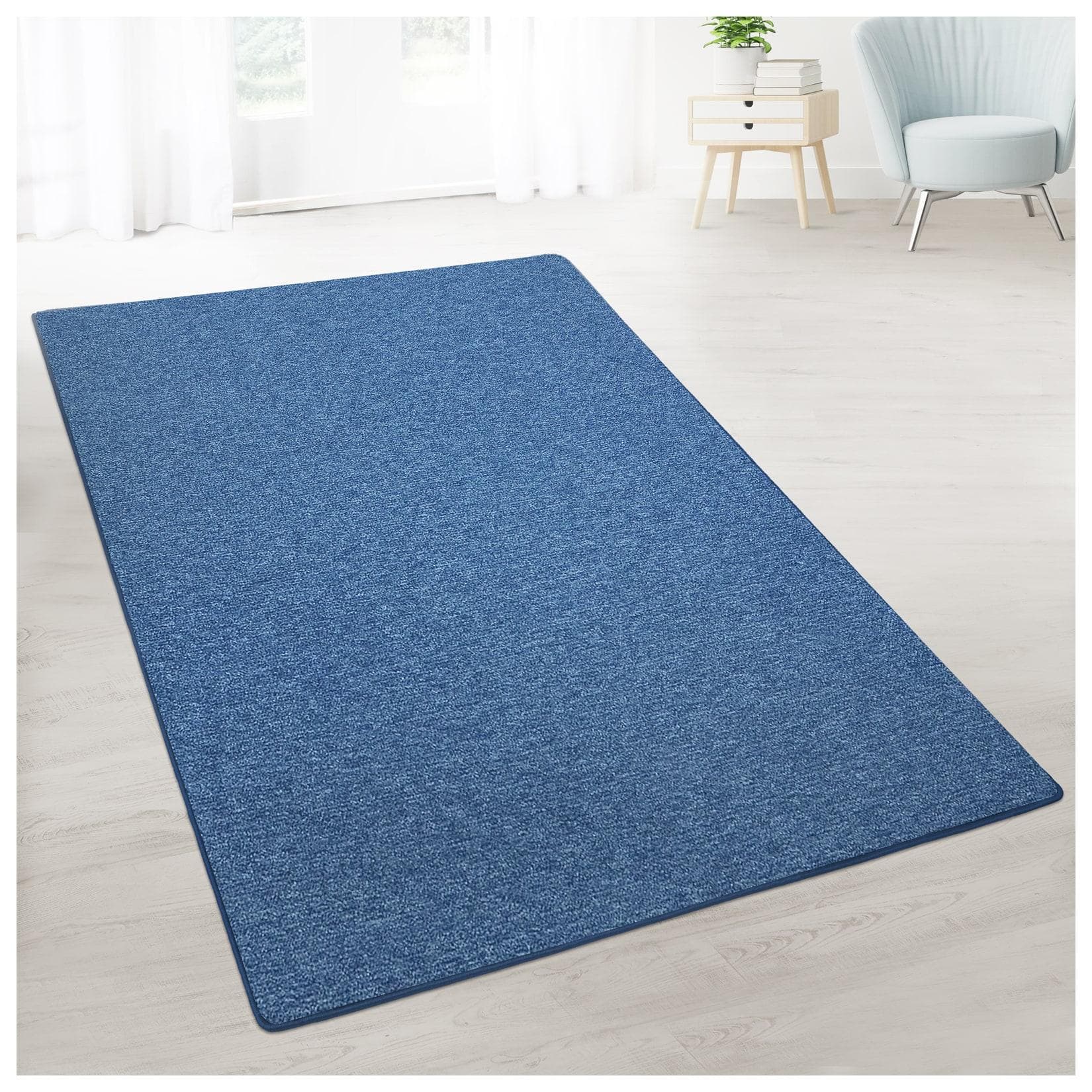 casa pura Teppich-Läufer London Dunkelblau auf Maß