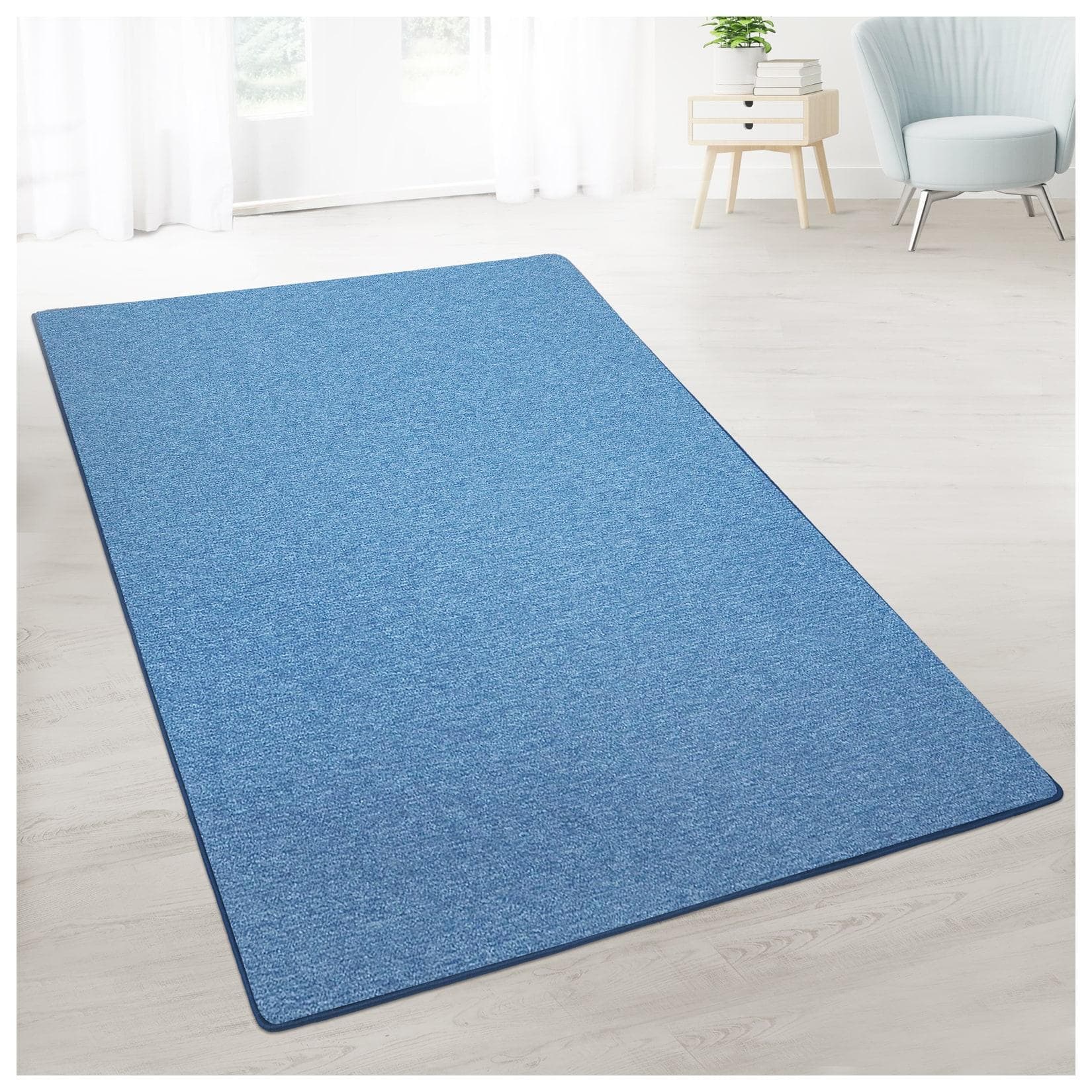 casa pura Teppich-Läufer London Hellblau 86