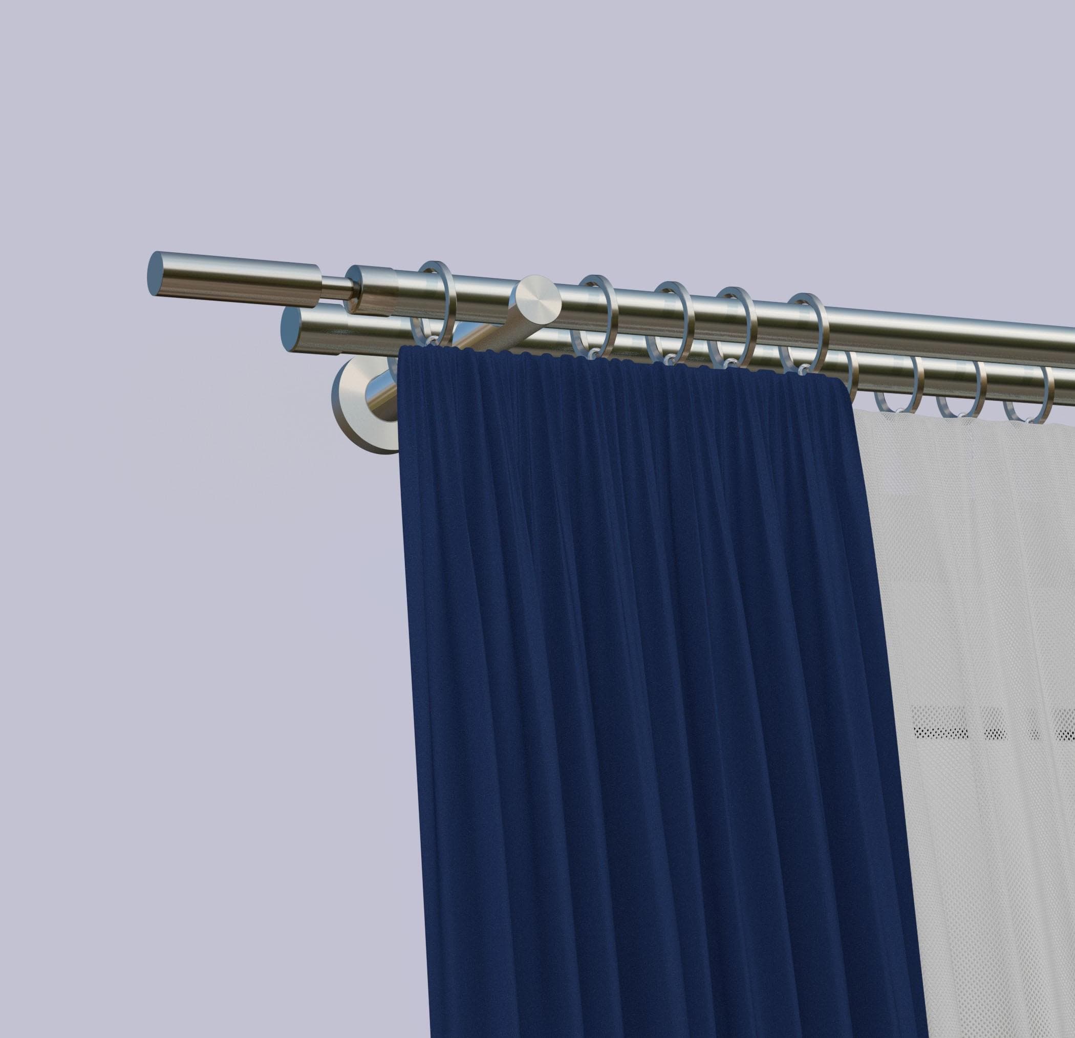 INDEKO Gardinenstange Kimberley Silber 100cm