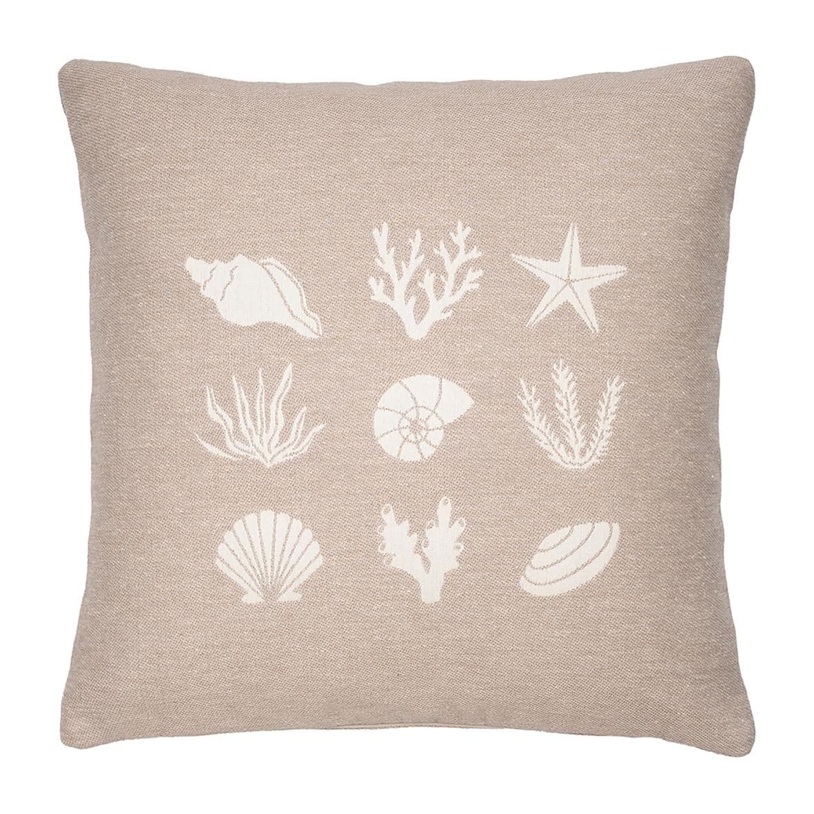 Dekokissen PAD "CORALS" Beige 45x45 cm Baumwolle Polyester