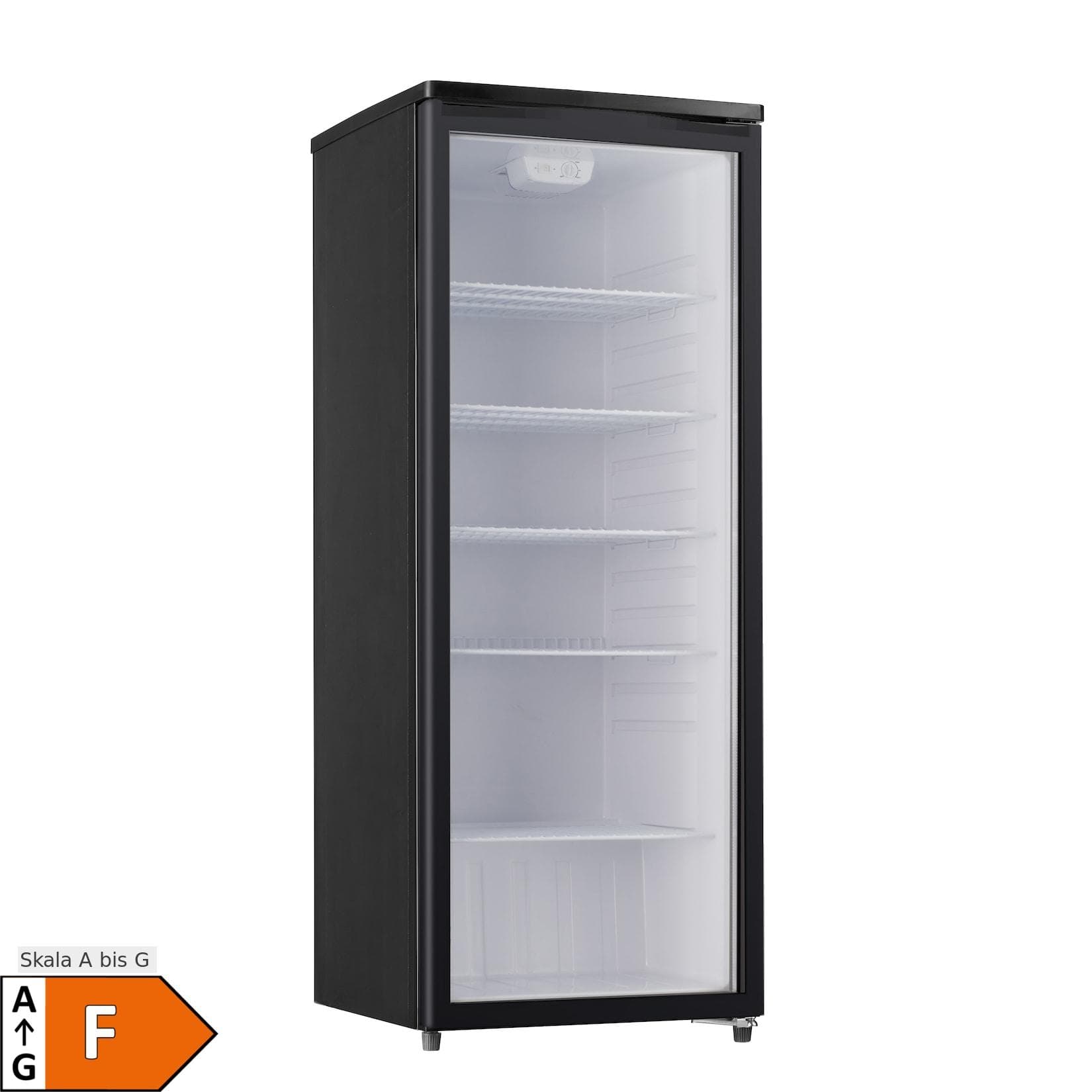 PKM Glastürkühlschrank GKS255B Schwarz 256 L Nutzinhalt