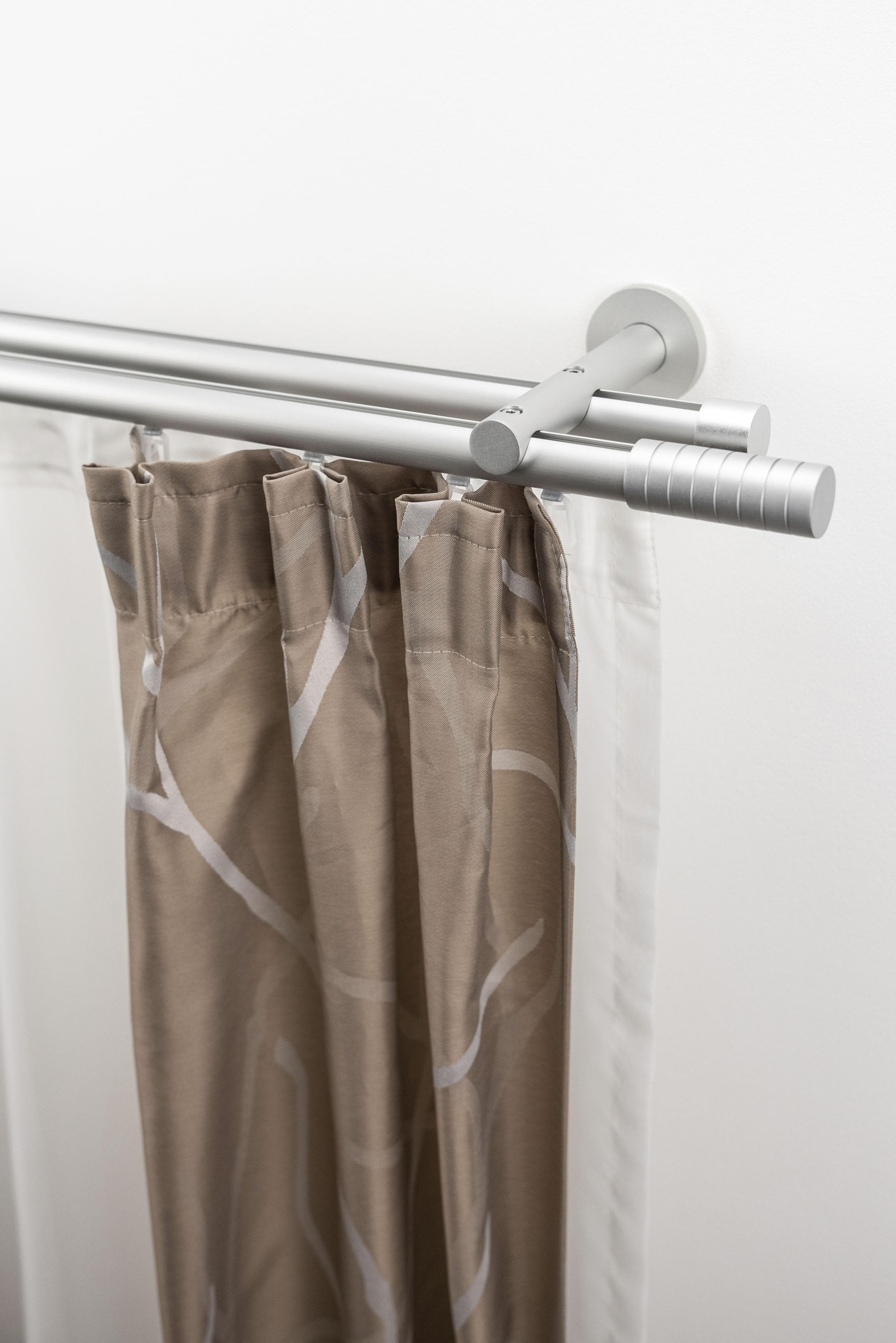 Gardinenstange GARESA EASY Silber Aluminium 2-läufig