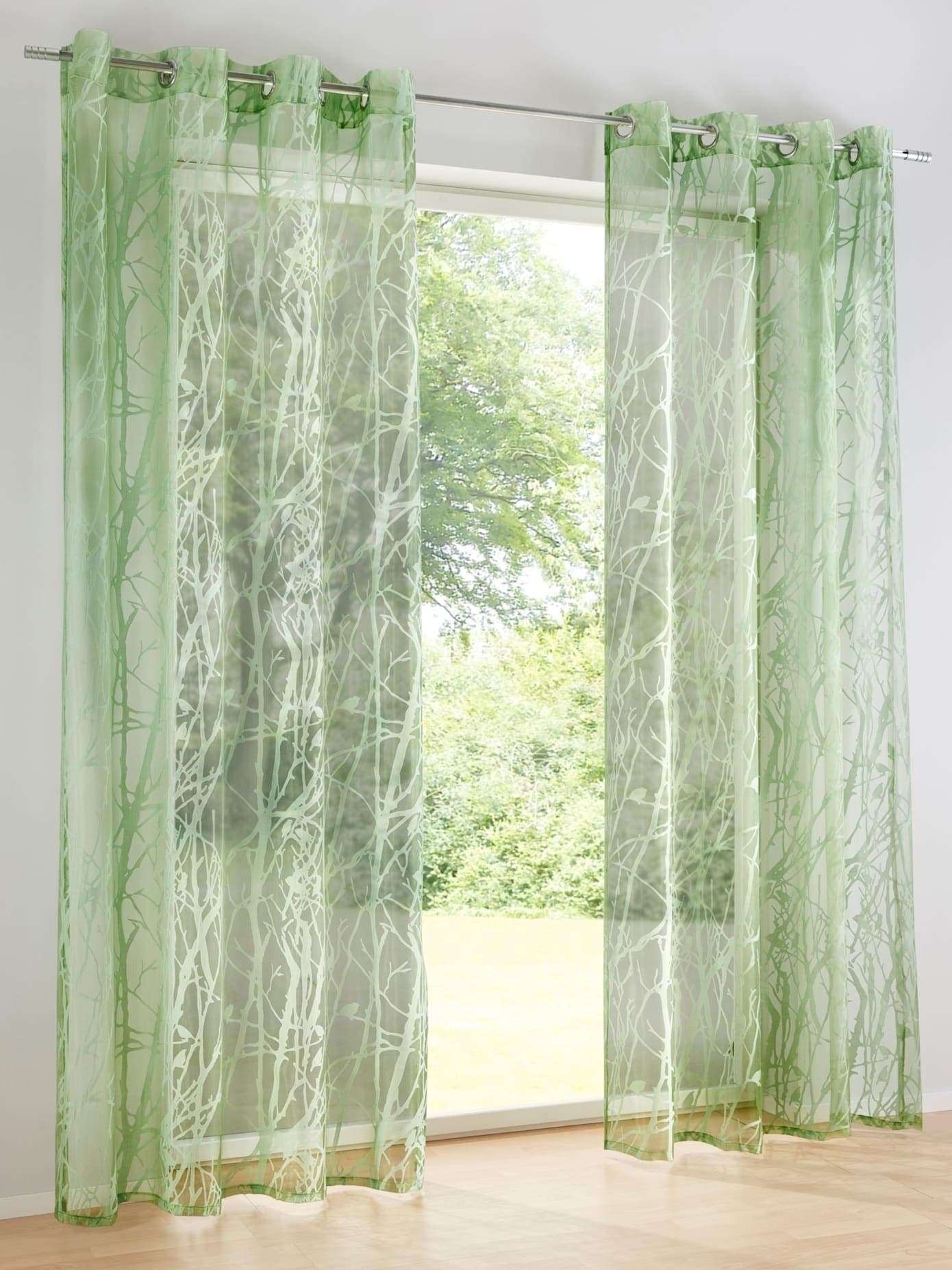 Gardine HEINE HOME Grün Polyester Viskose