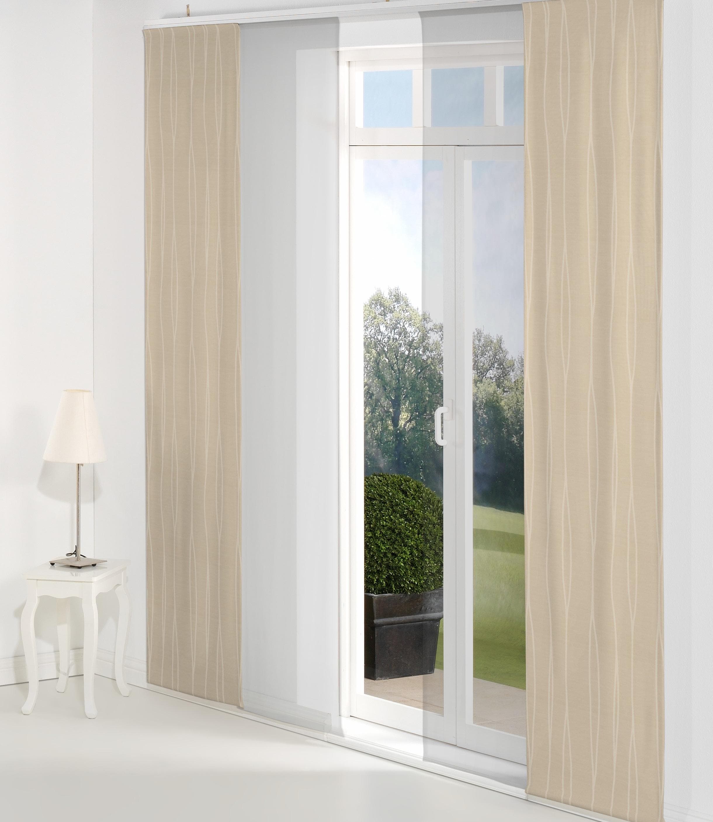 Schiebegardine WIRTH LANGWASSER Grau Jacquard Polyacryl Polyester