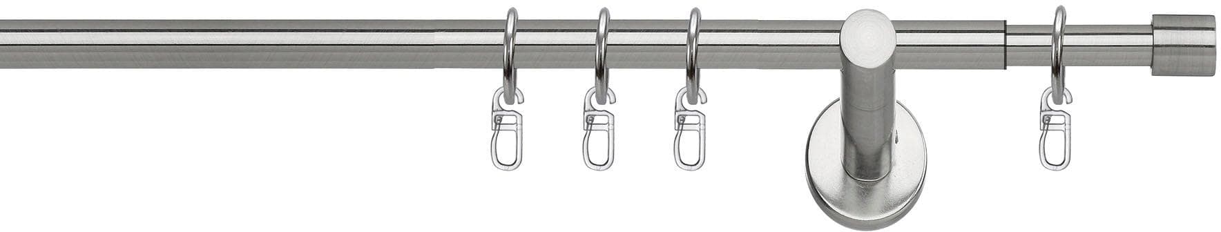 INDEKO Andrax Gardinenstange silber teleskopisch 200-350 cm