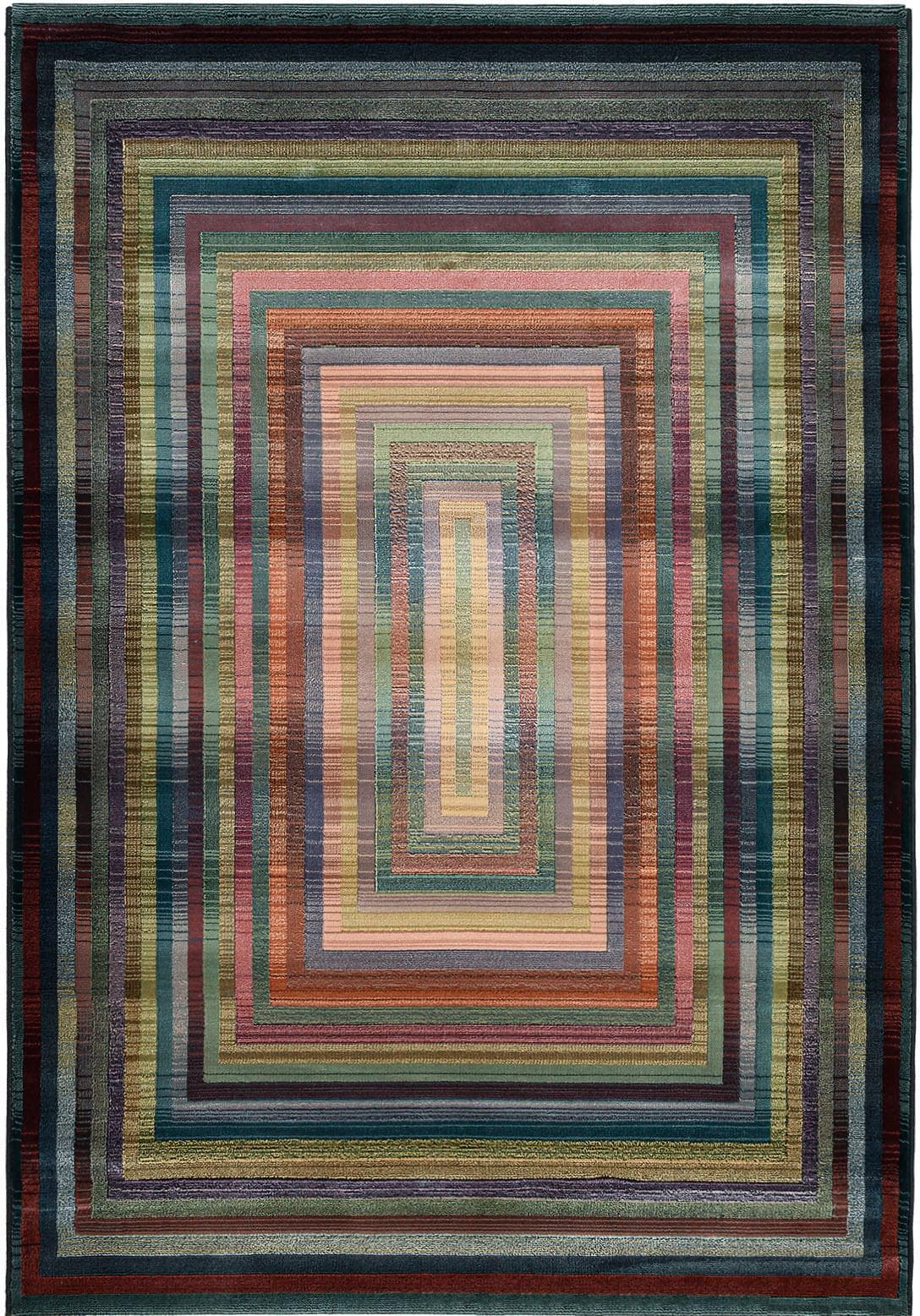 THEKO Gabiro Teppich: Vielfarbig Gewebt für Wohnzimmer & Schlafzimmer