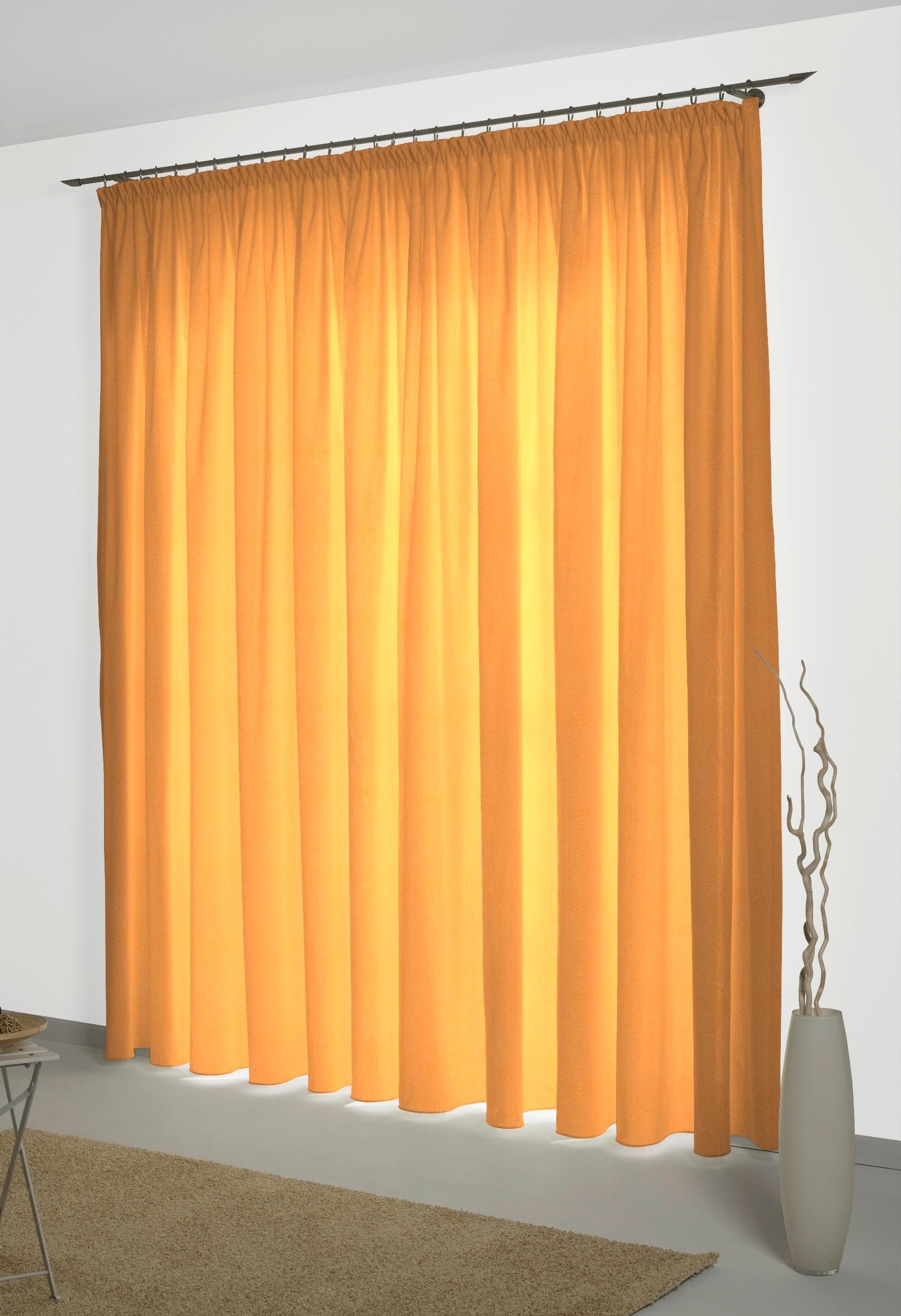 WIRTH Vorhang NEUFAHRN Jacquard Polyacryl Polyester Orange