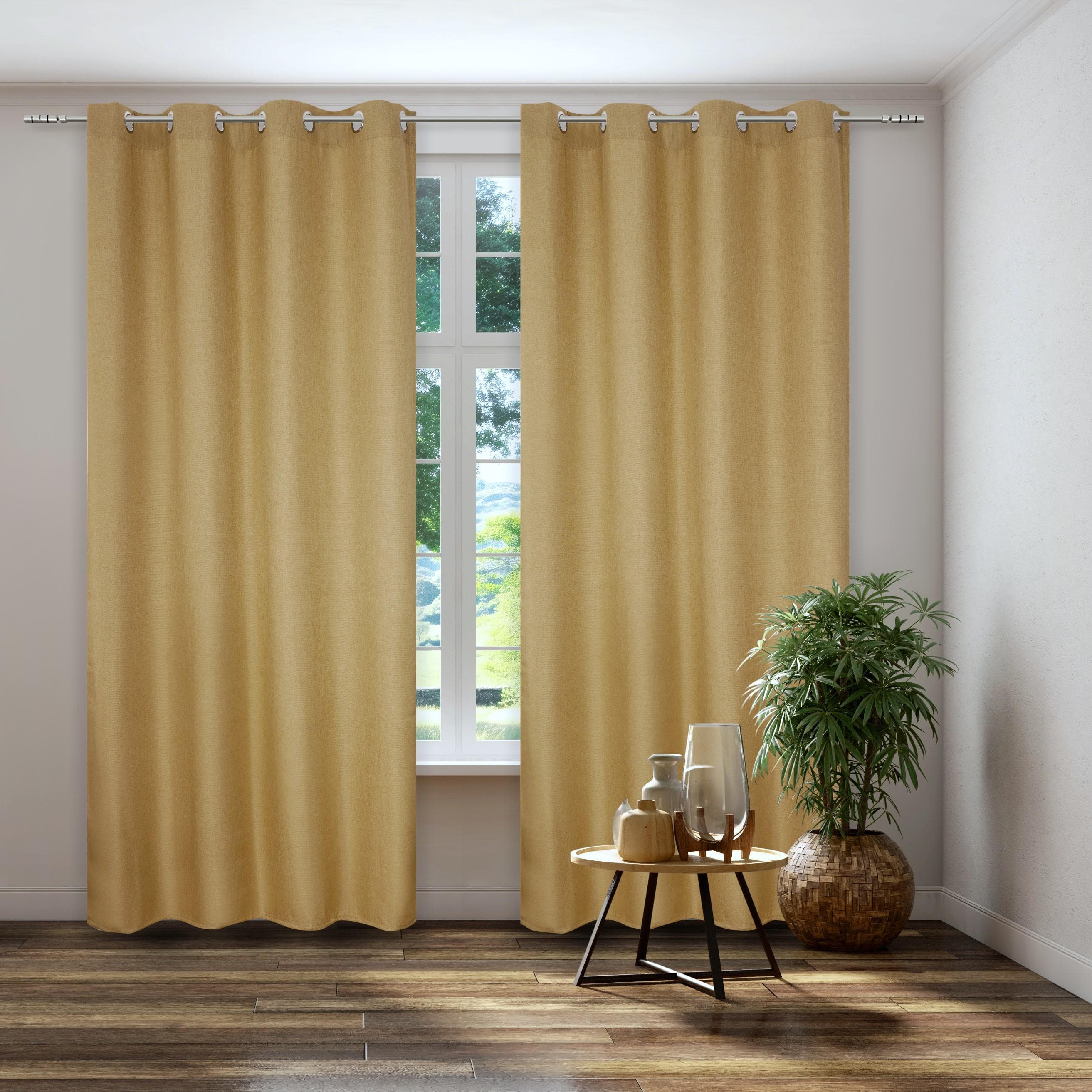 HEINE HOME Vorhang Dimout Gelb Polyester Verdunkelung