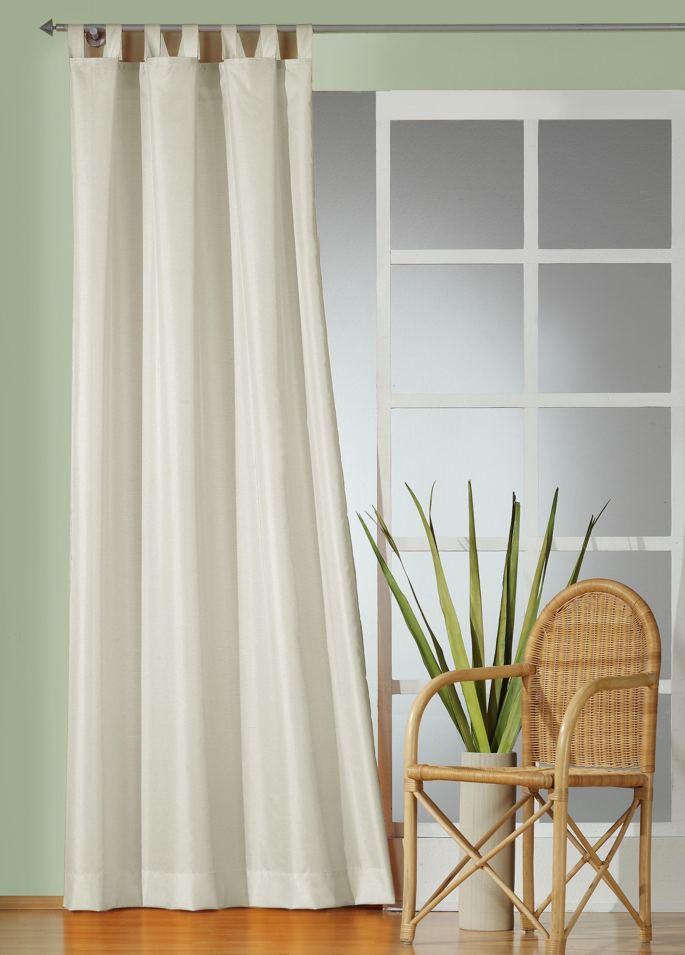 Wirth Daria Seidenartige Schlaufen-Gardine Halbtransparent