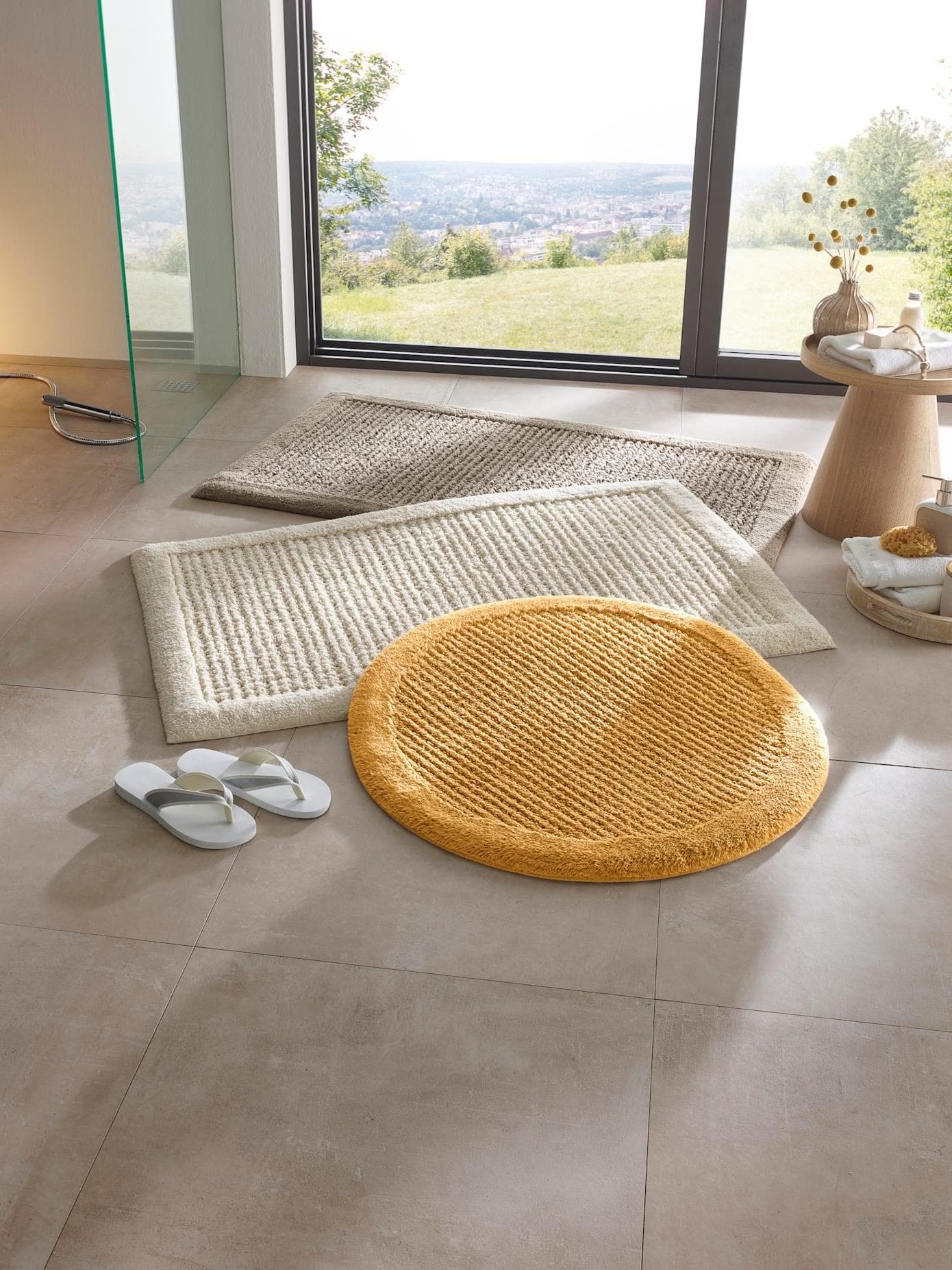 Badematte HEINE HOME Gr. 2, beige, rechteckig