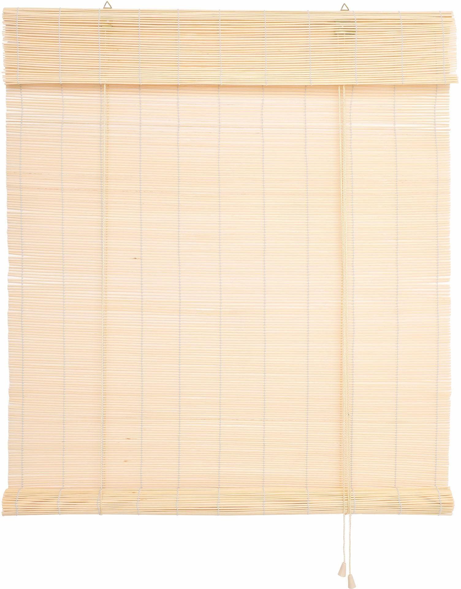 Seitenzugrollo LIEDECO Bambus Beige 140x160 cm Bambusrollo