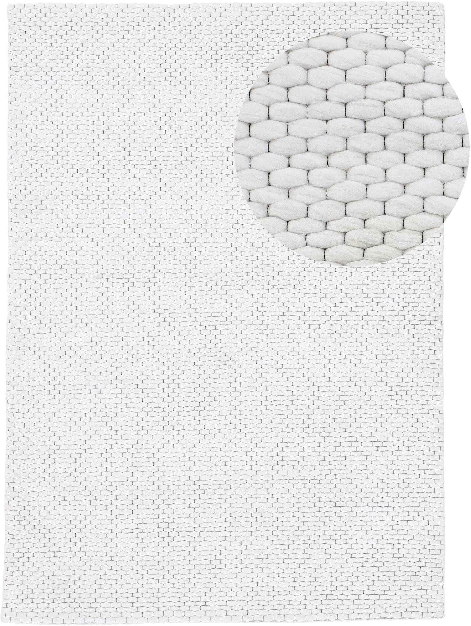 Carpetfine Wollteppich Sina: Handgewebt, Meliert, Weich & Kuschelig