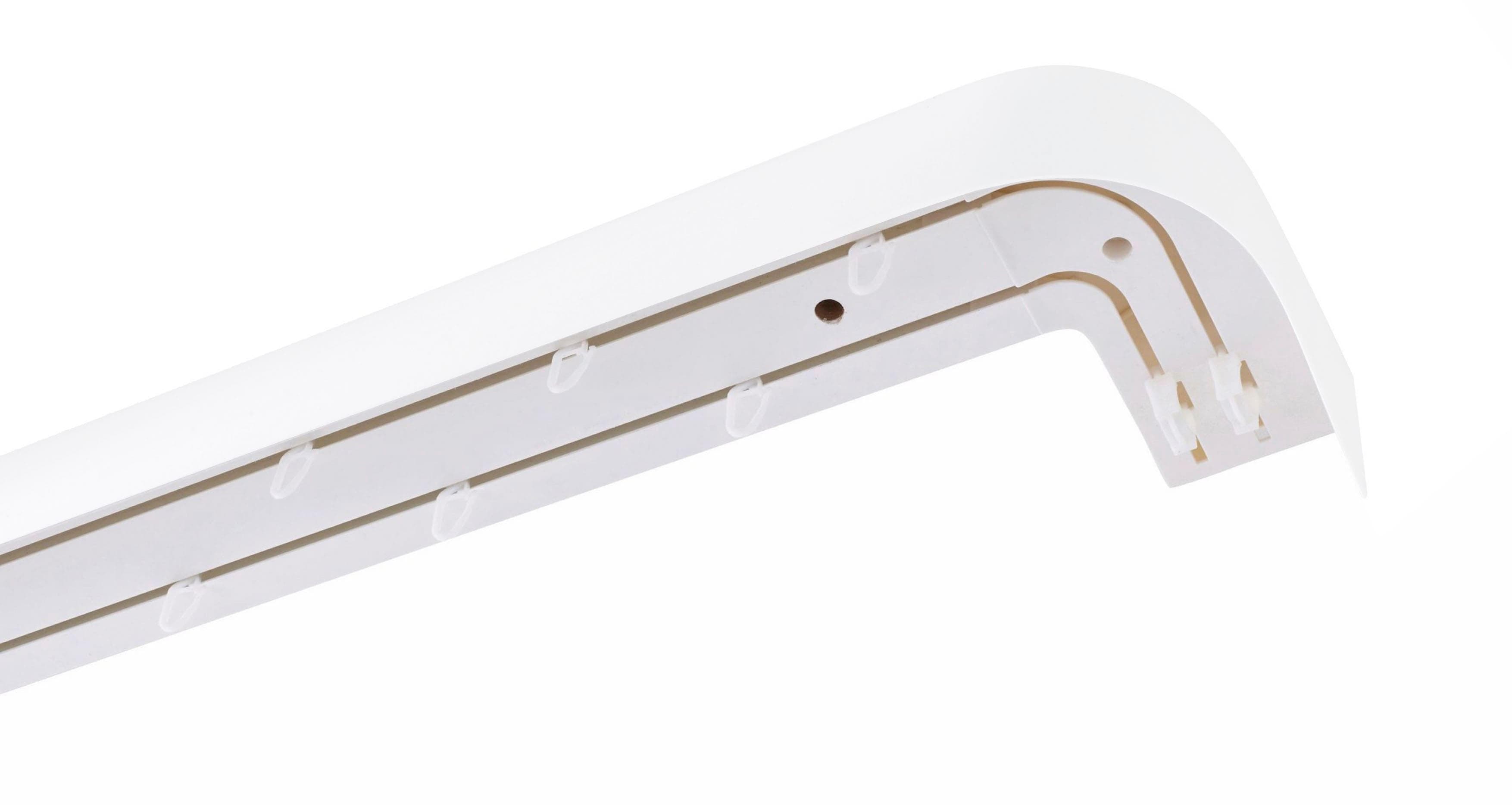 GARESA Schienensystem Kunststoff weiß mit Blende 2-läufig