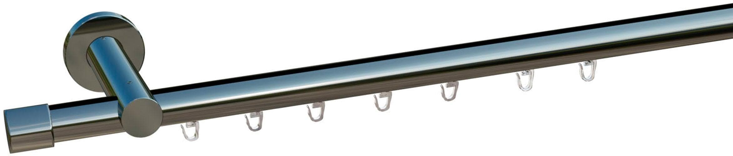 Indeko Gardinenstange Consul Aluminium Innenlauf Set | Edelstahloptik