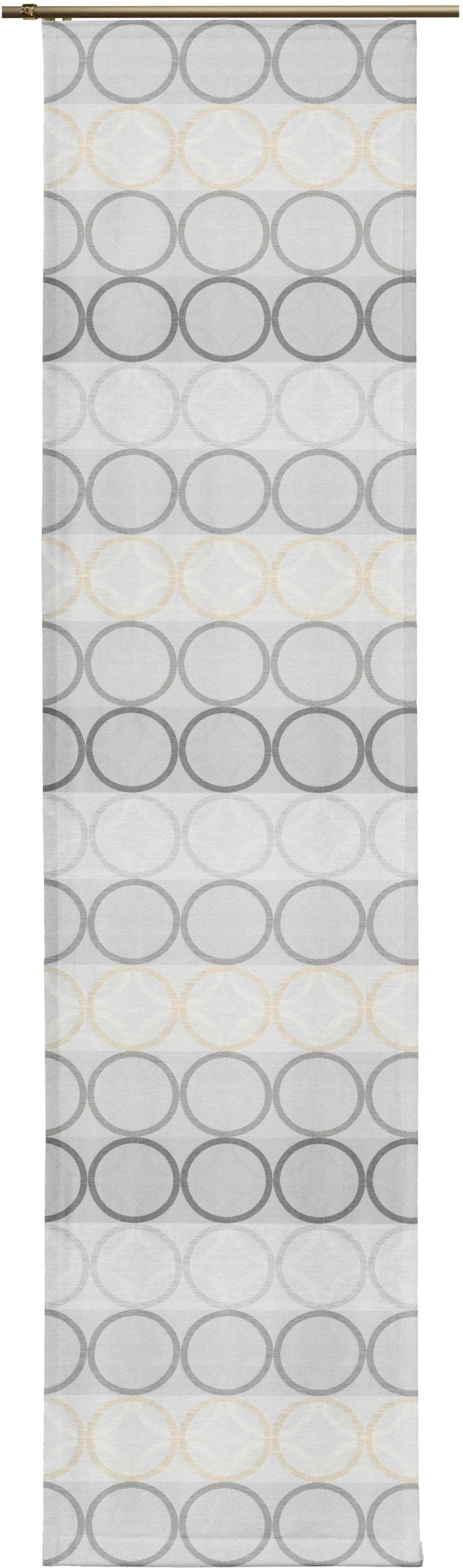 Schiebegardine WIRTH Zirbello Jacquard Hellgrau 60x225cm