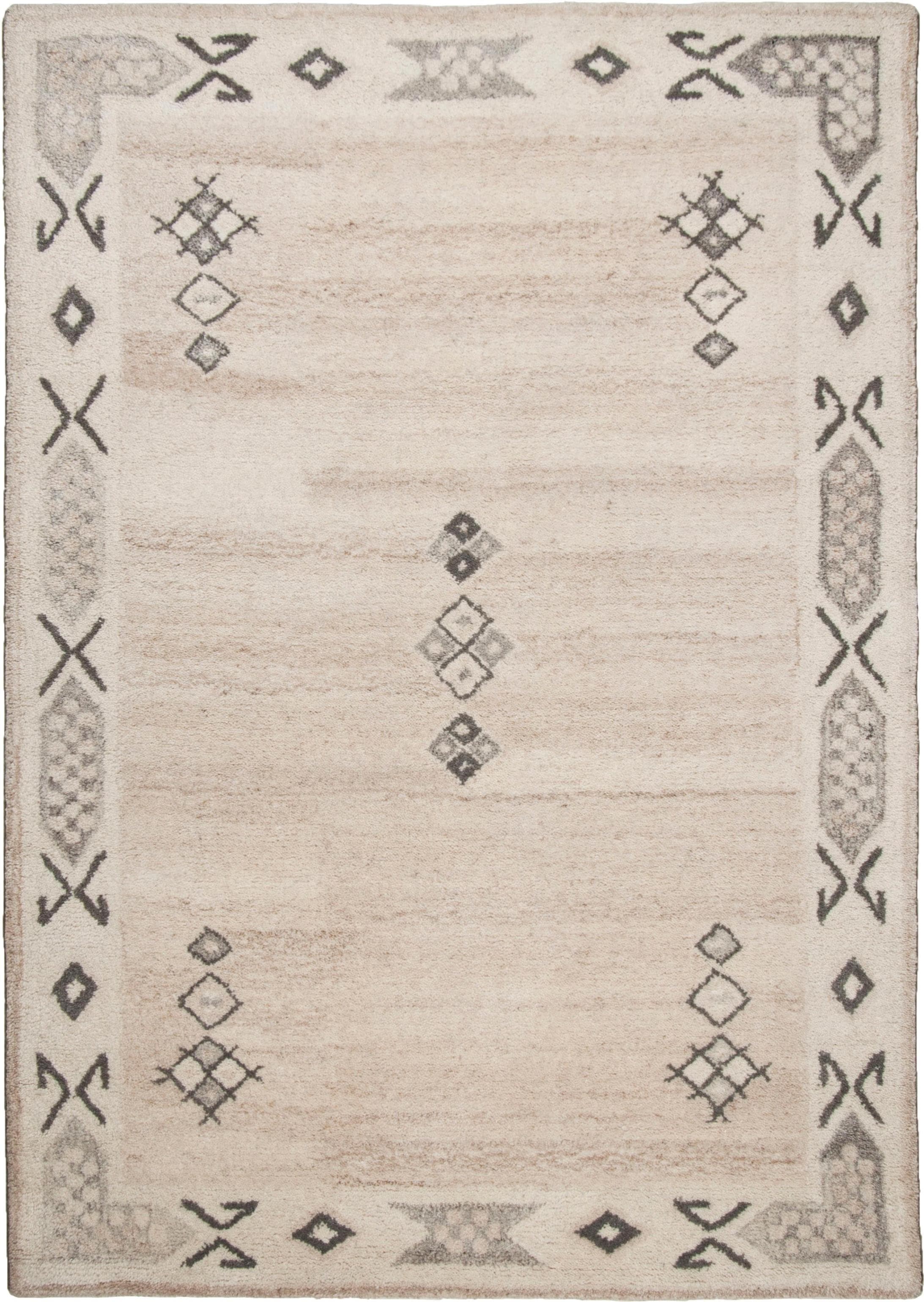 Wollteppich THEKO Royal Berber Creme Berber Optik