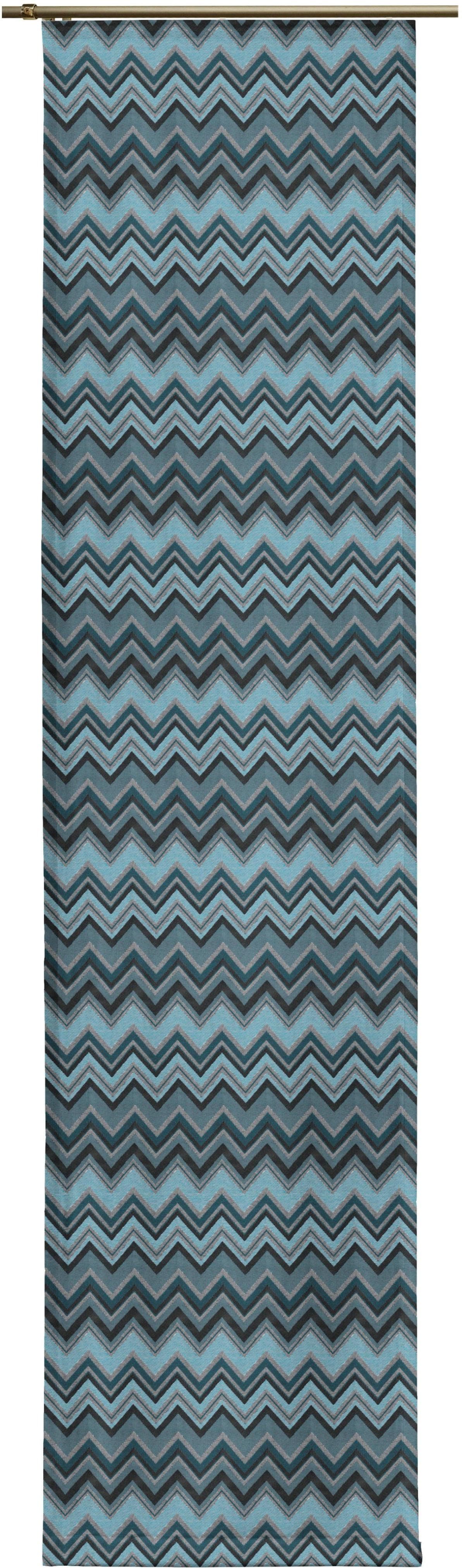 Schiebegardine WIRTH Benewitz Jacquard Petrol 60x245cm