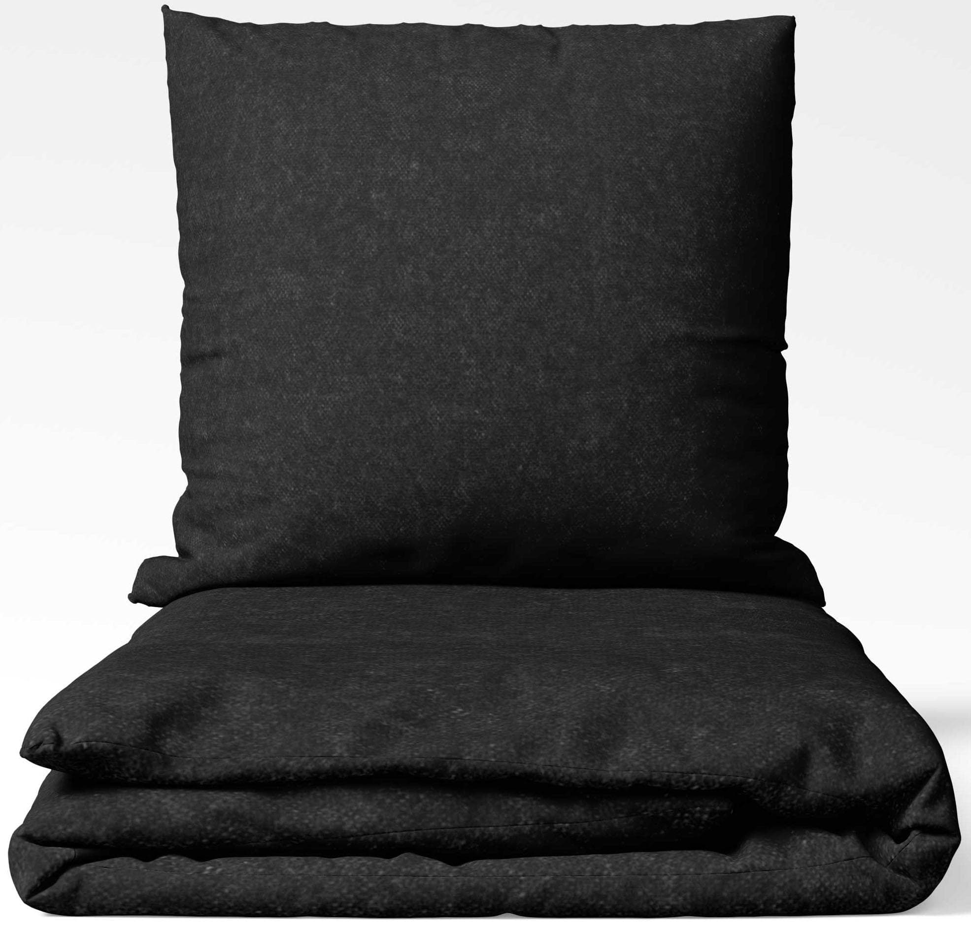 Wendebettwäsche SETEX Feinbiber Anthrazit