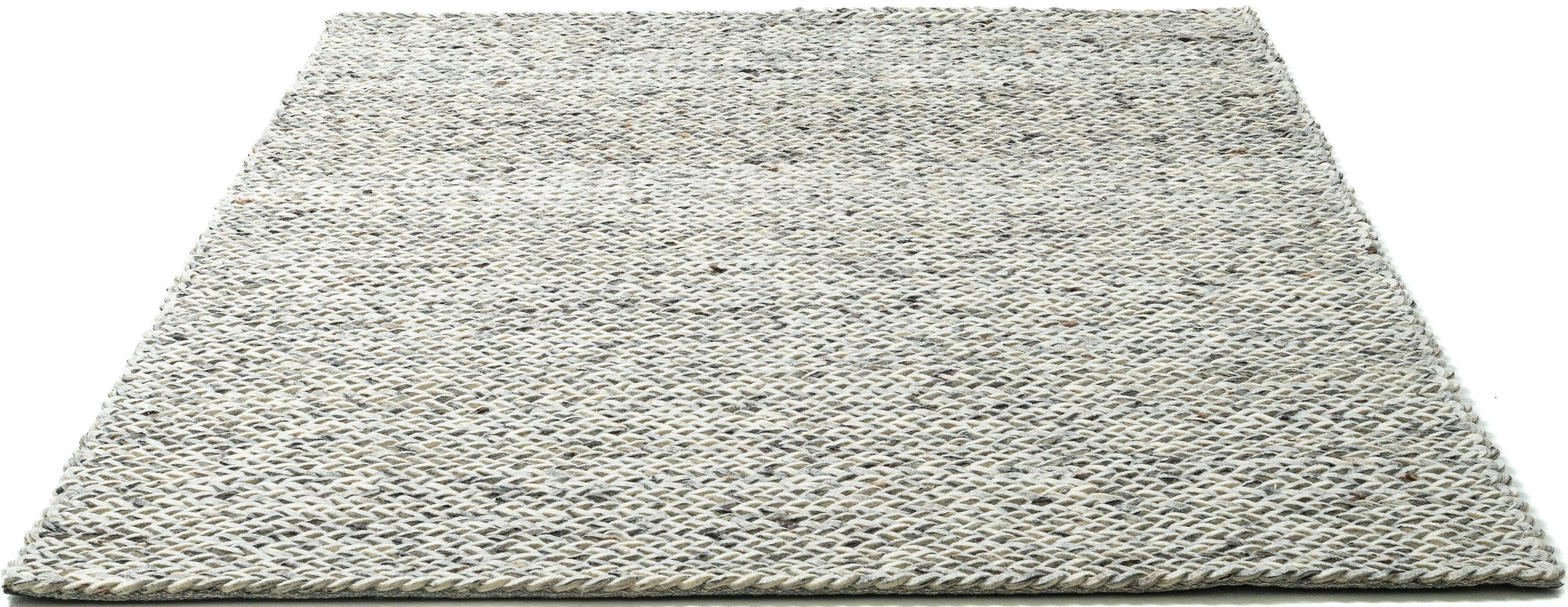 THEKO Wollteppich Arlberg: Reiner Merino-Wolle Teppich mit Strickoptik