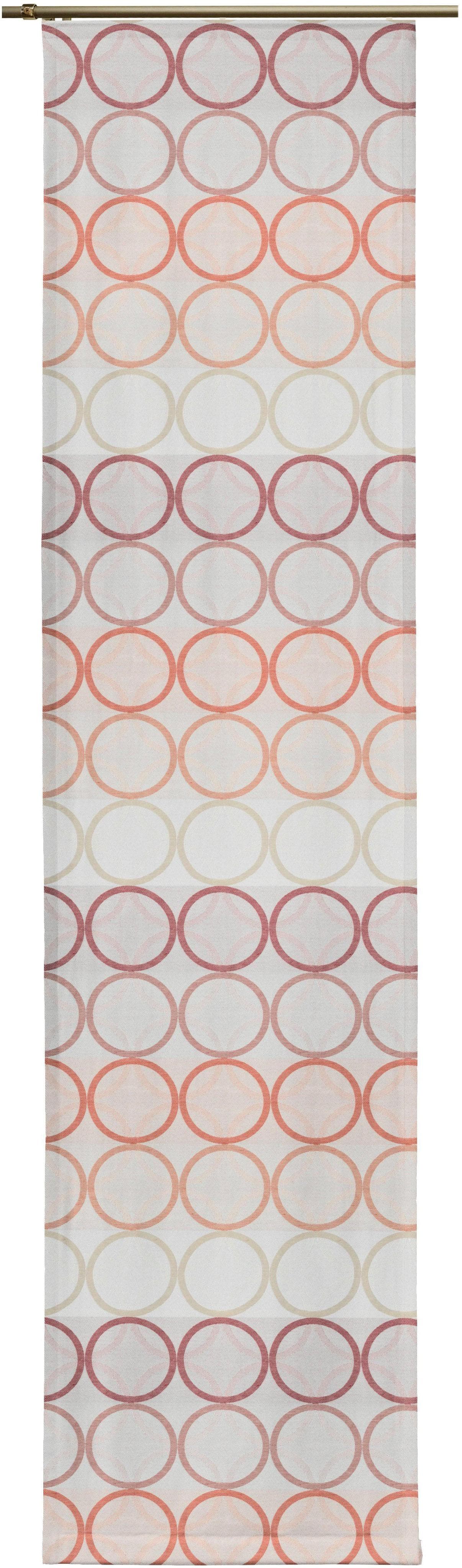 Schiebegardine WIRTH Zirbello Orange Jacquard Baumwolle Polyester