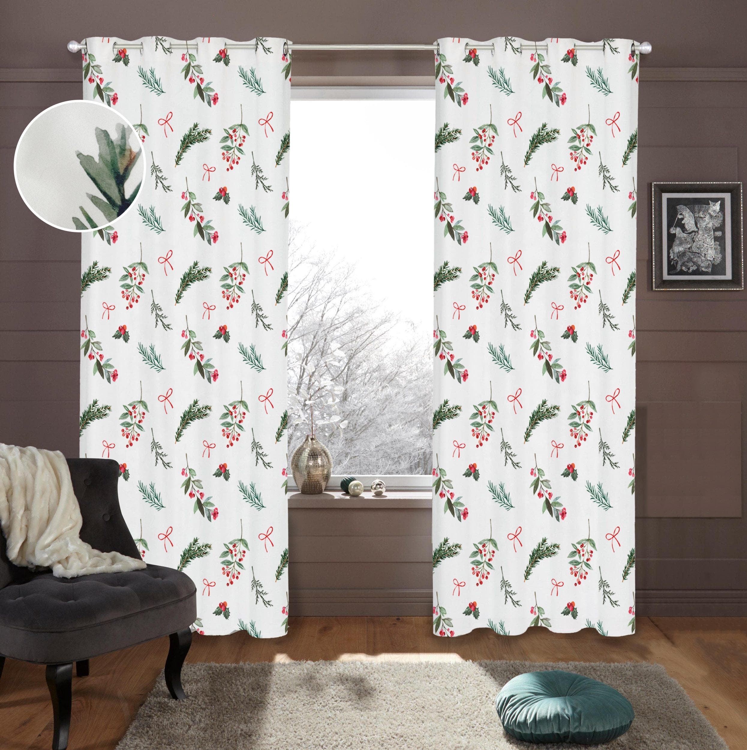 My Home Joy Gardine: Blickdichte Polyester-Osen-Gardine