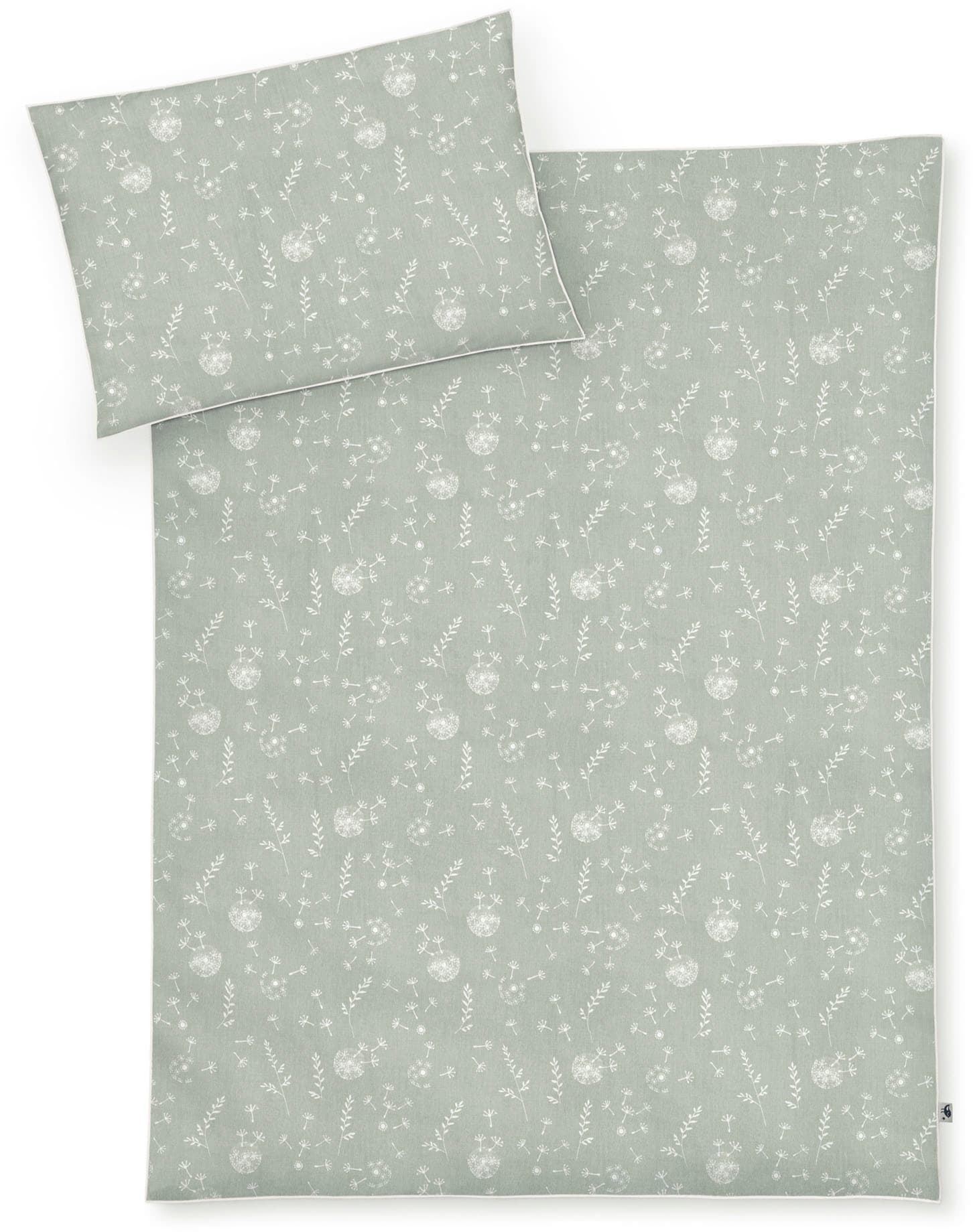 Julius Zöllner Kinderbettwäsche Bio-Baumwolle Grün Wildflower