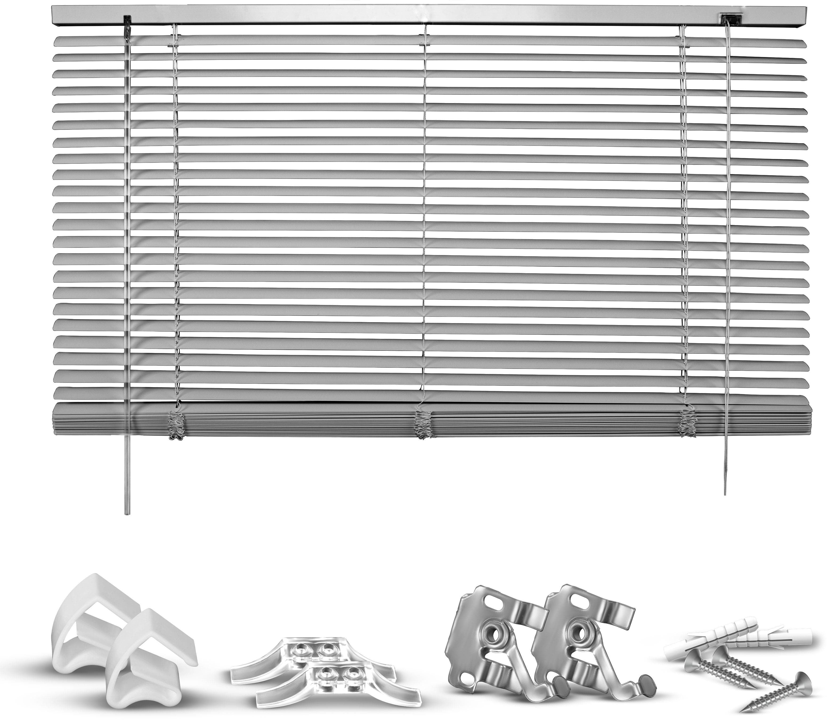 GOOD LIFE Jalousie Matti Silber Klemmfix Aluminium