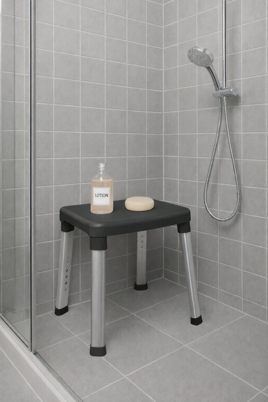 Dusch- und Badhocker BISCHOF Splash Anthrazit Ergonomisch