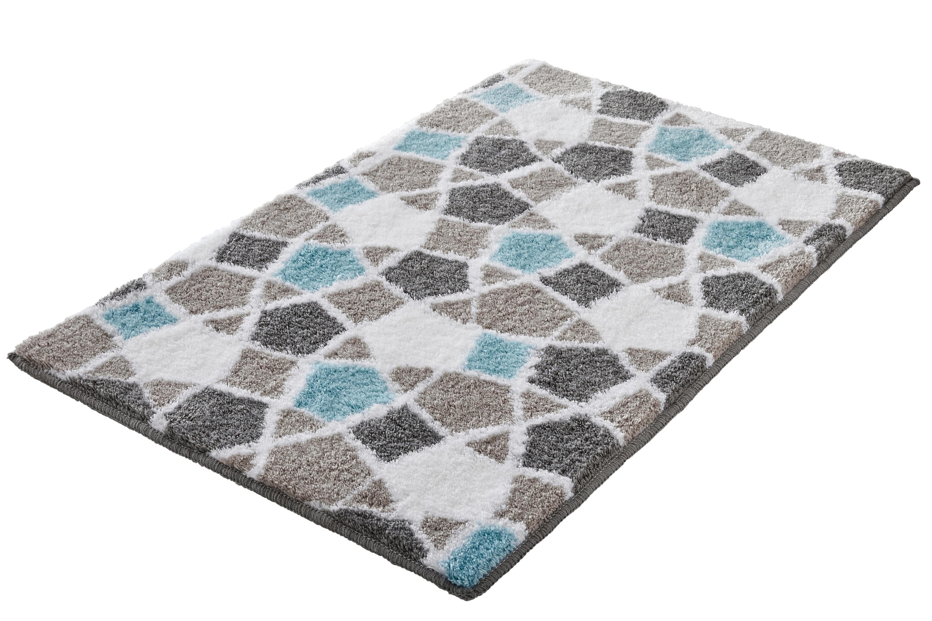 Kleine Wolke Sintra Badematte - Rutschhemmend, Polyacryl, Mosaikdesign