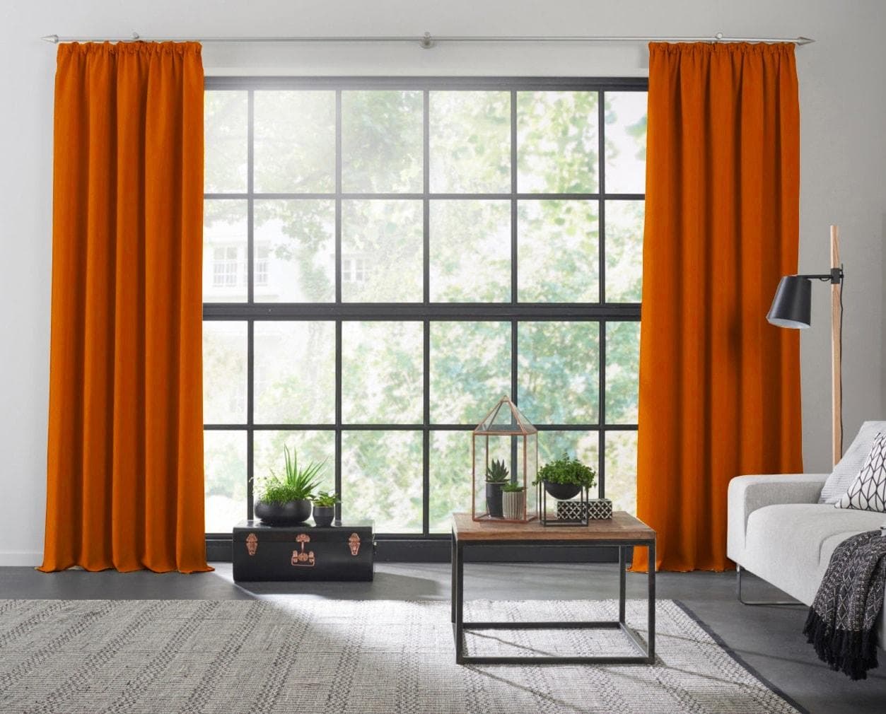 WIRTH Dim out Vorhang Orange Polyester Verdunklung