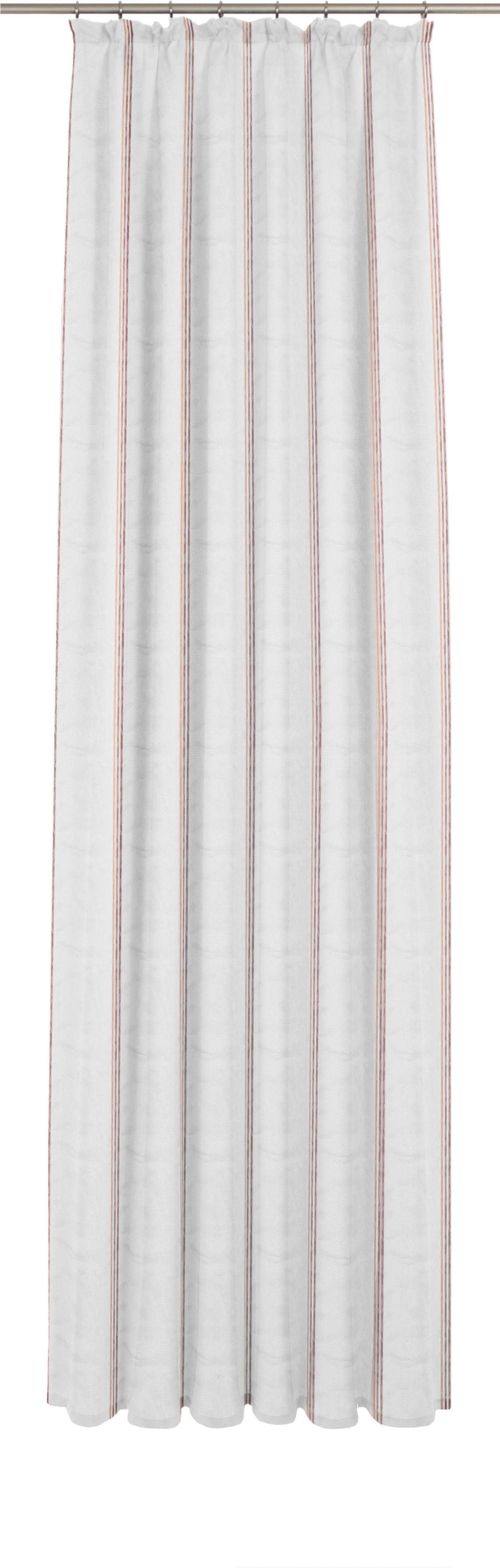 Gardine WIRTH Chloé Weiß/Rost Polyester 700 cm