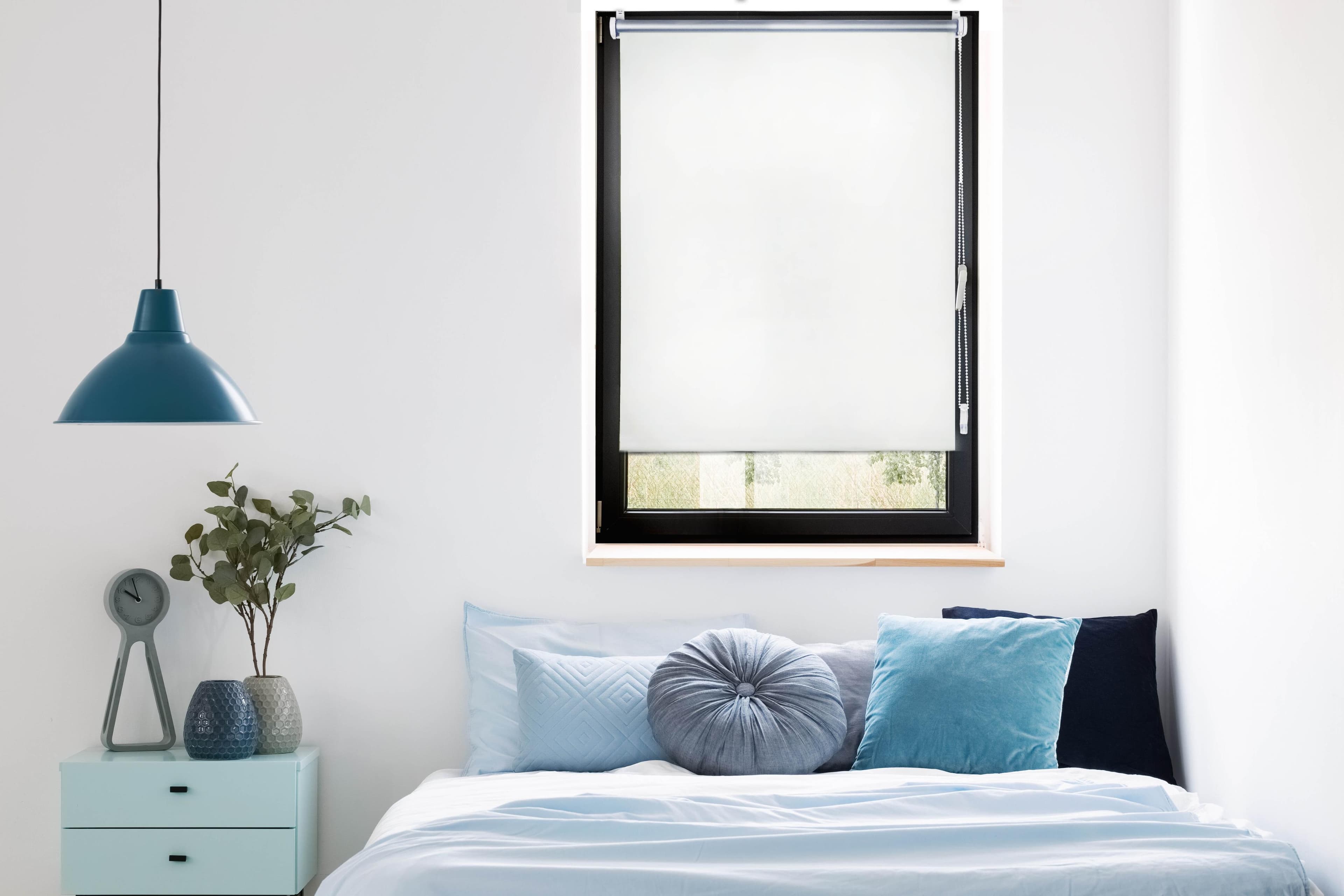 Seitenzugrollo MYDECO Trend weiß verdunkelnd Klemmfix