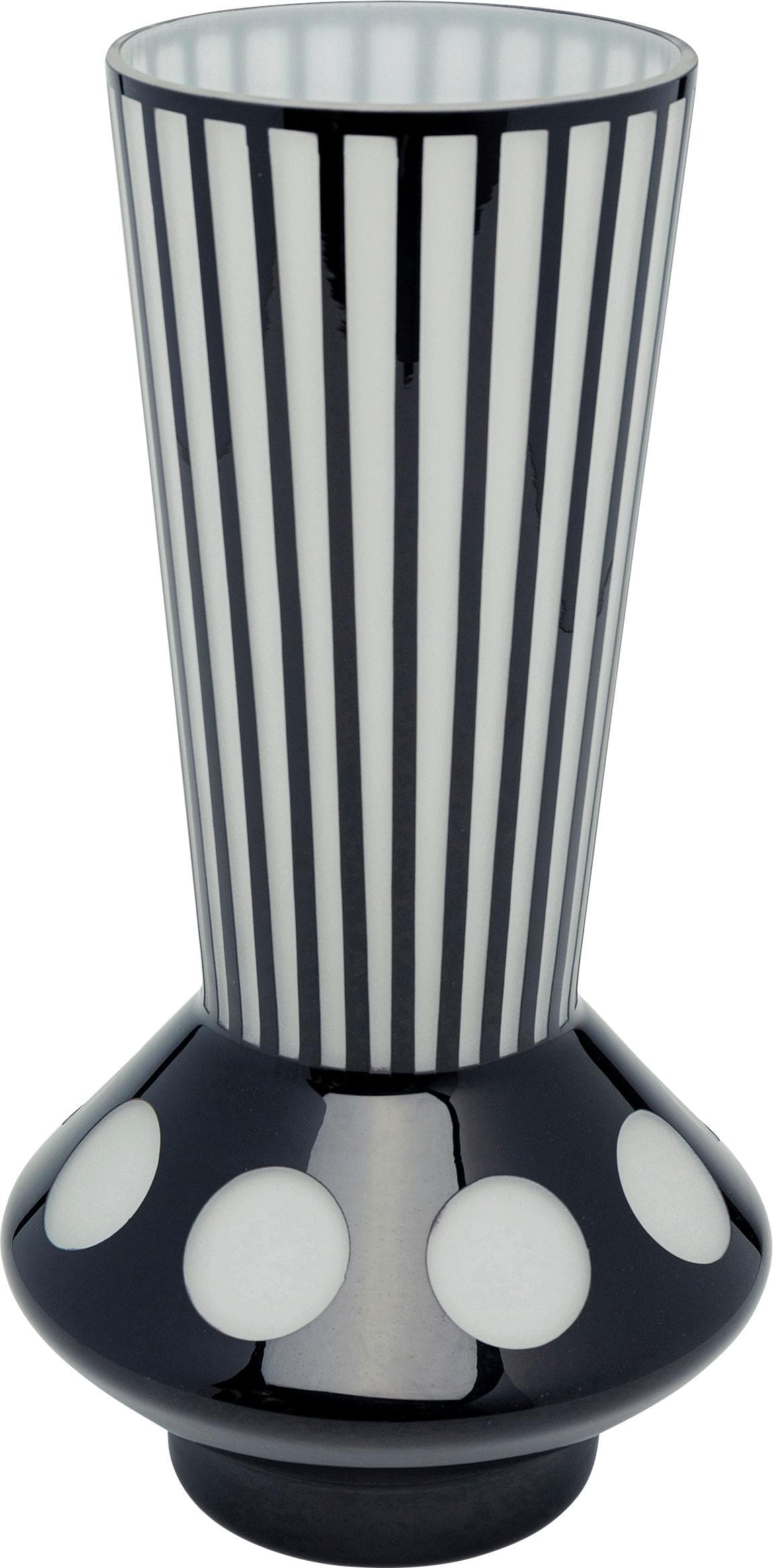 KARE DESIGN Tischvase Brillar Schwarz Glas 40cm