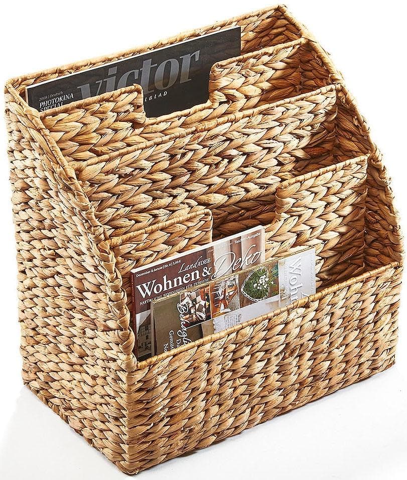 Locker Zeitungsständer Naturholz – Montiert & Stylisch