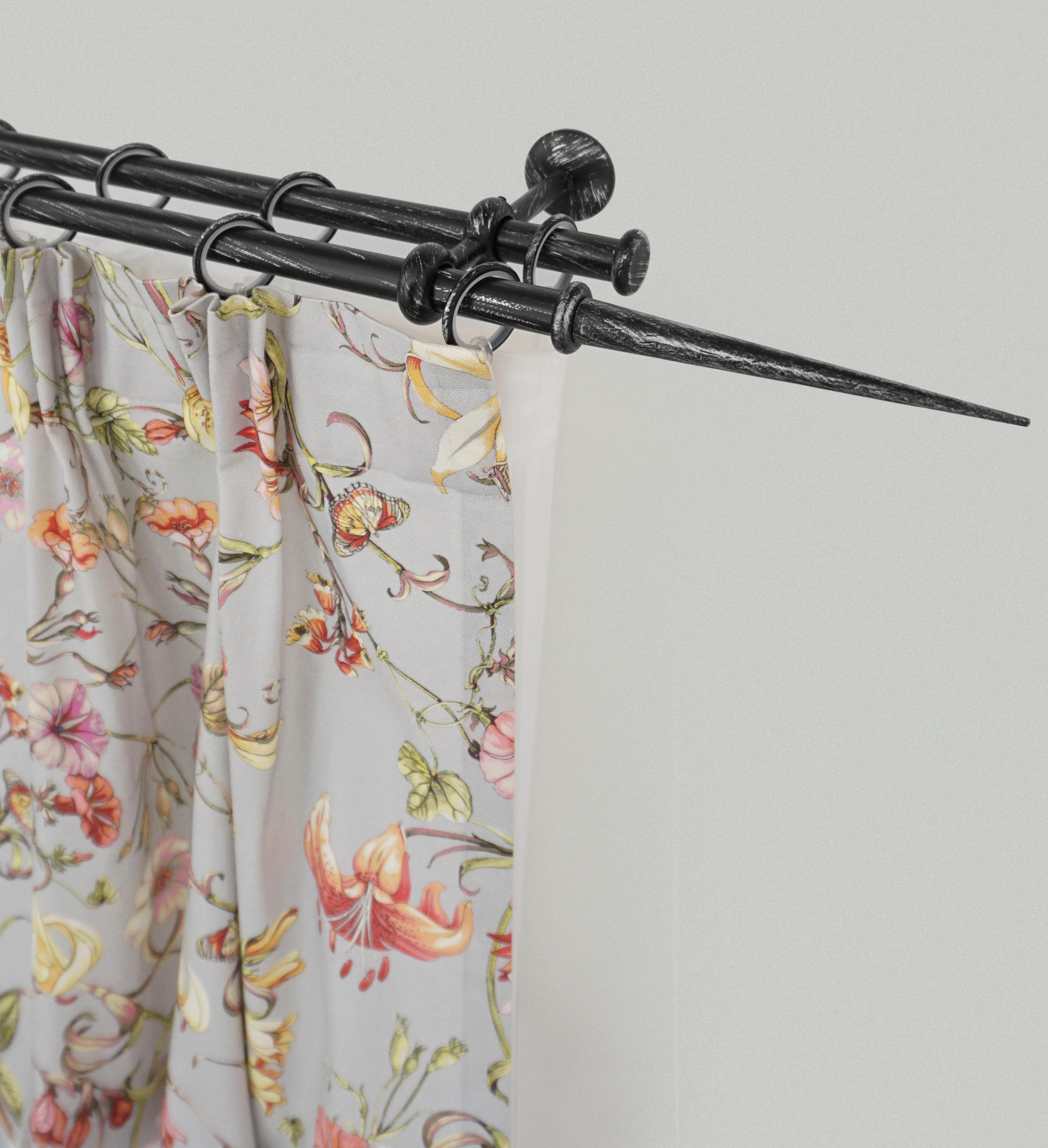 GARESA Esperanca Gardinenstange: Metall, Rustikal, Verlängerbar, 2-Läufig