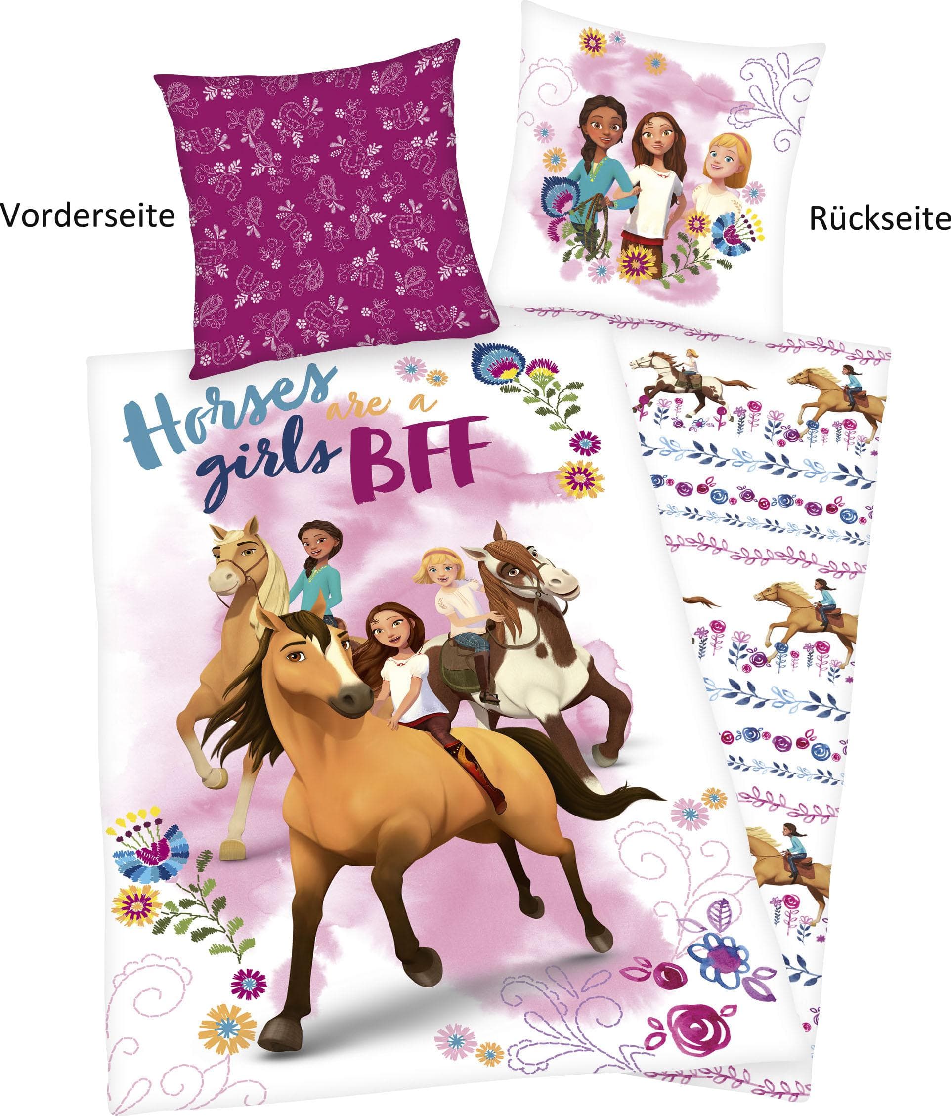 Kinderbettwäsche Spirit bunt 100% Baumwolle Renforcé