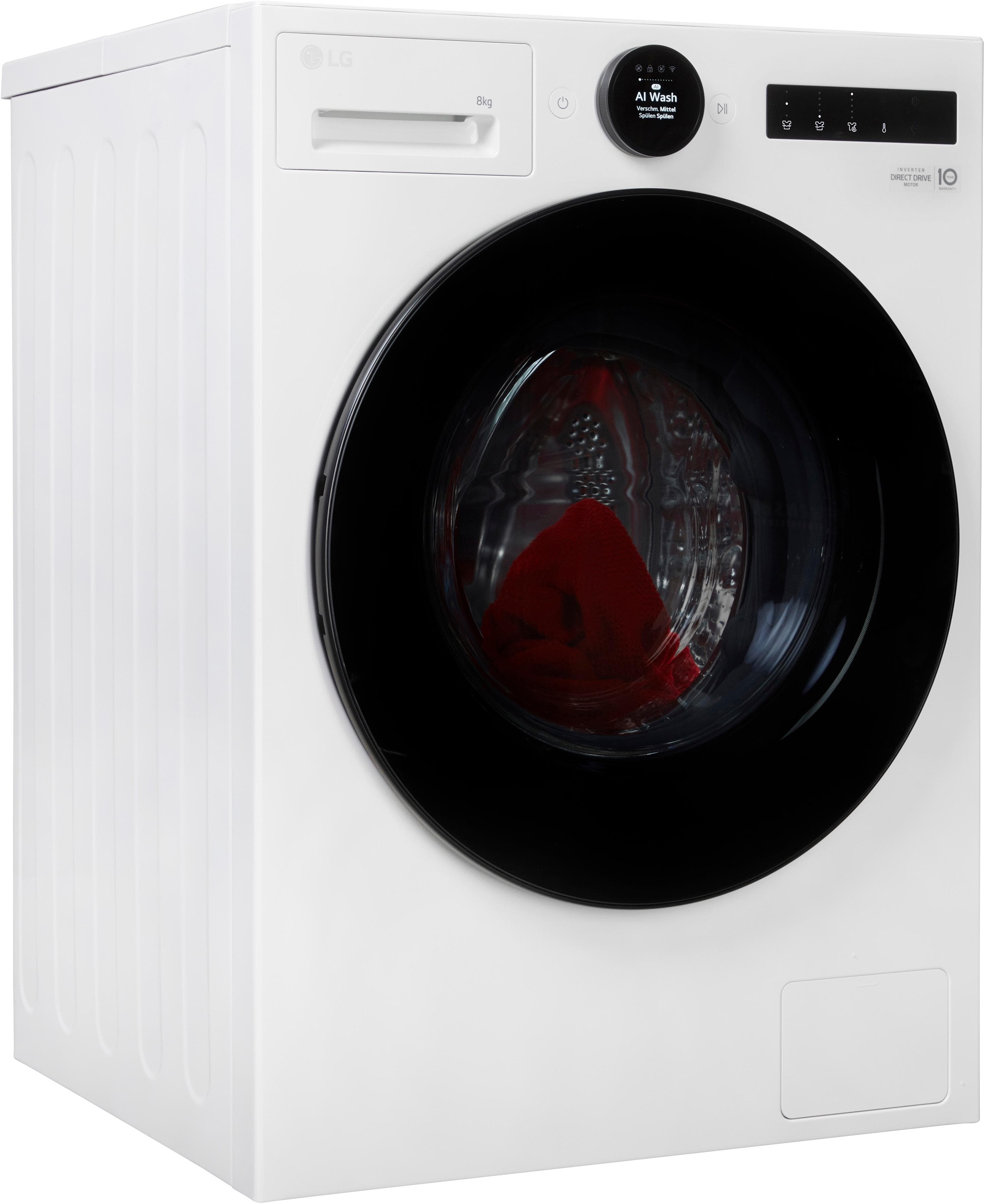 LG Waschmaschine F4WX808YC Frontlader 8 kg 1400 U/min Dampffunktion