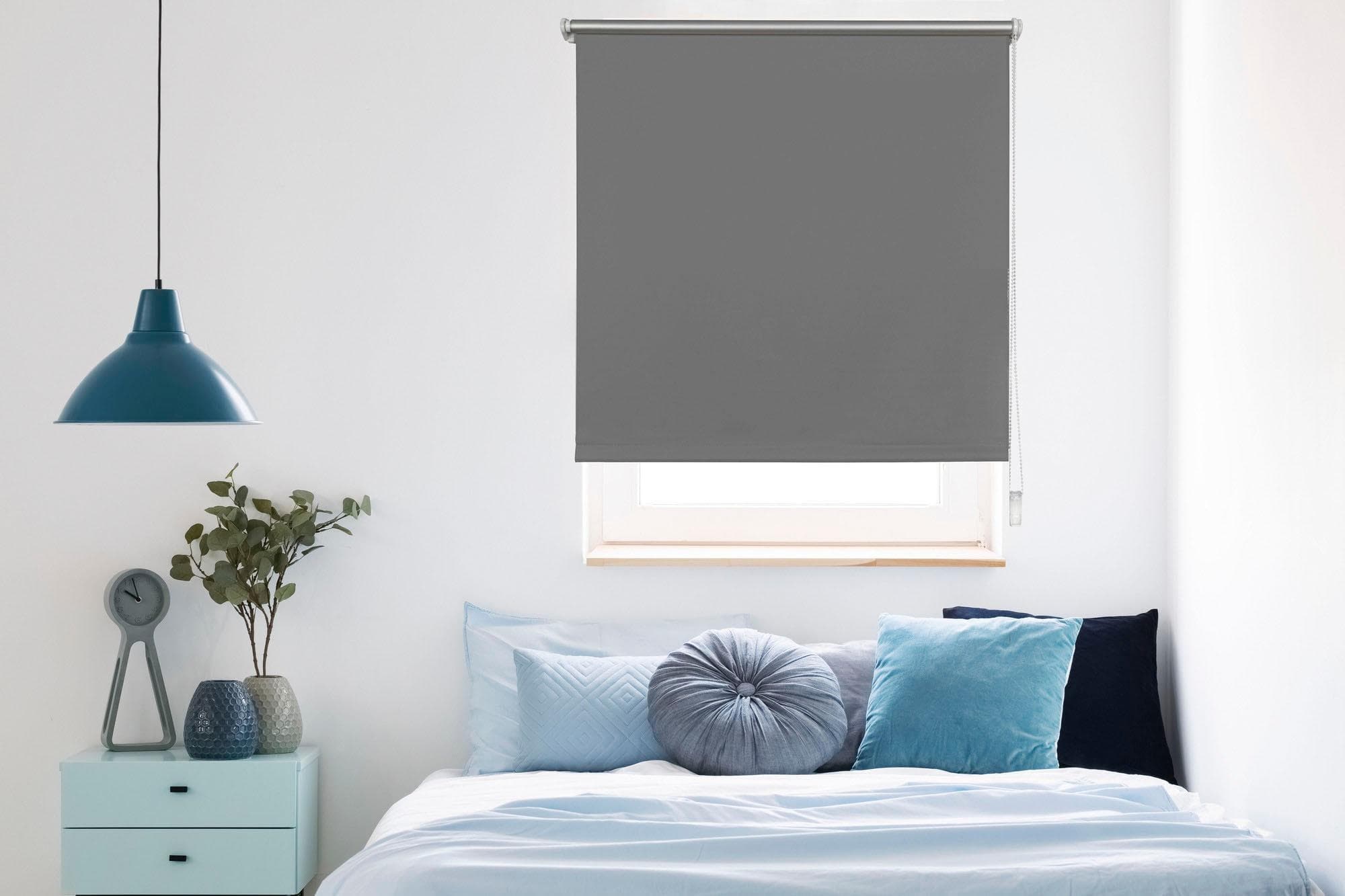 MYDECO Thermo Win Seitenzugrollo Grau Weiß