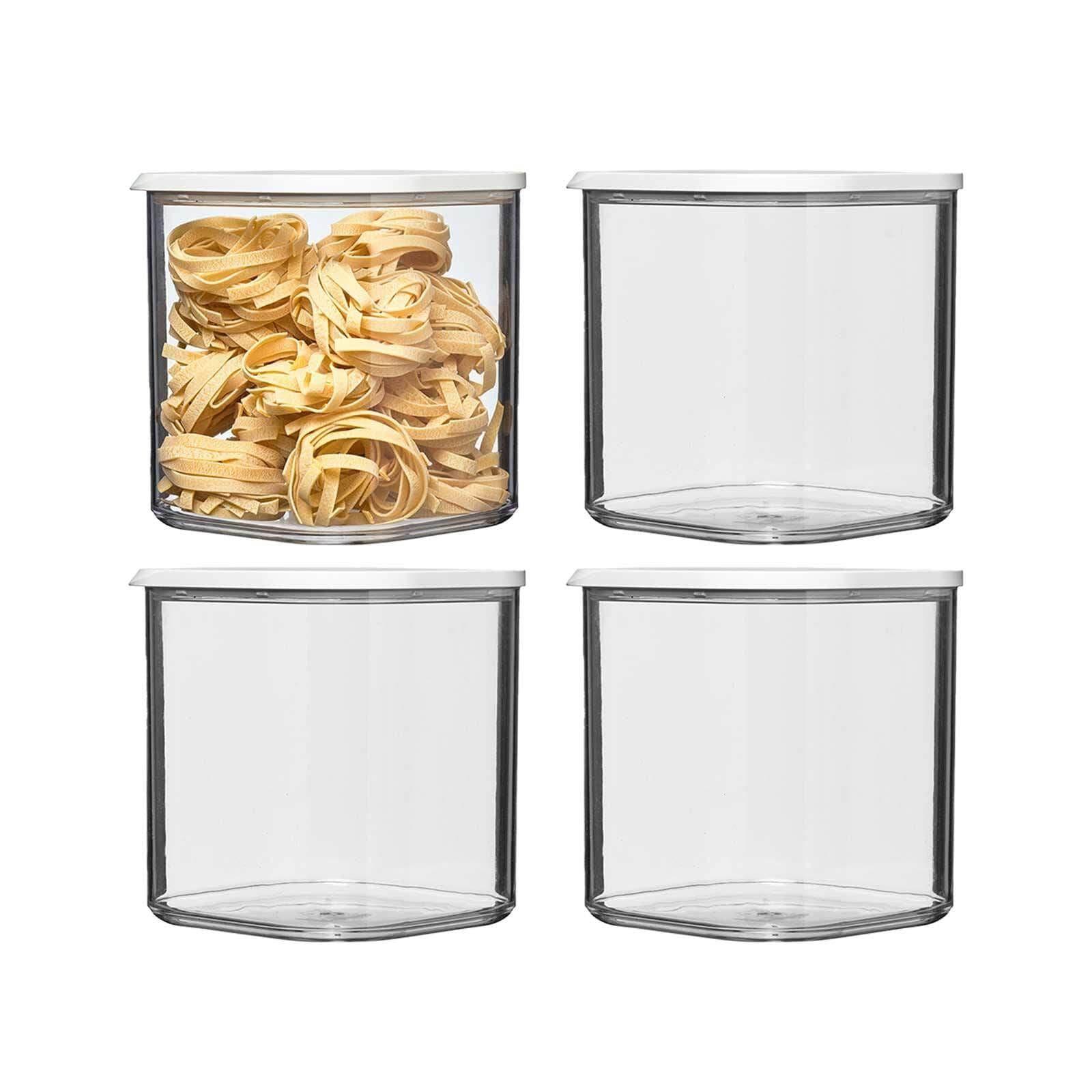 Mepal Vorratsdose Modula 2750 ml 4er Set Weiß Lebensmittelaufbewahrungsbehälter