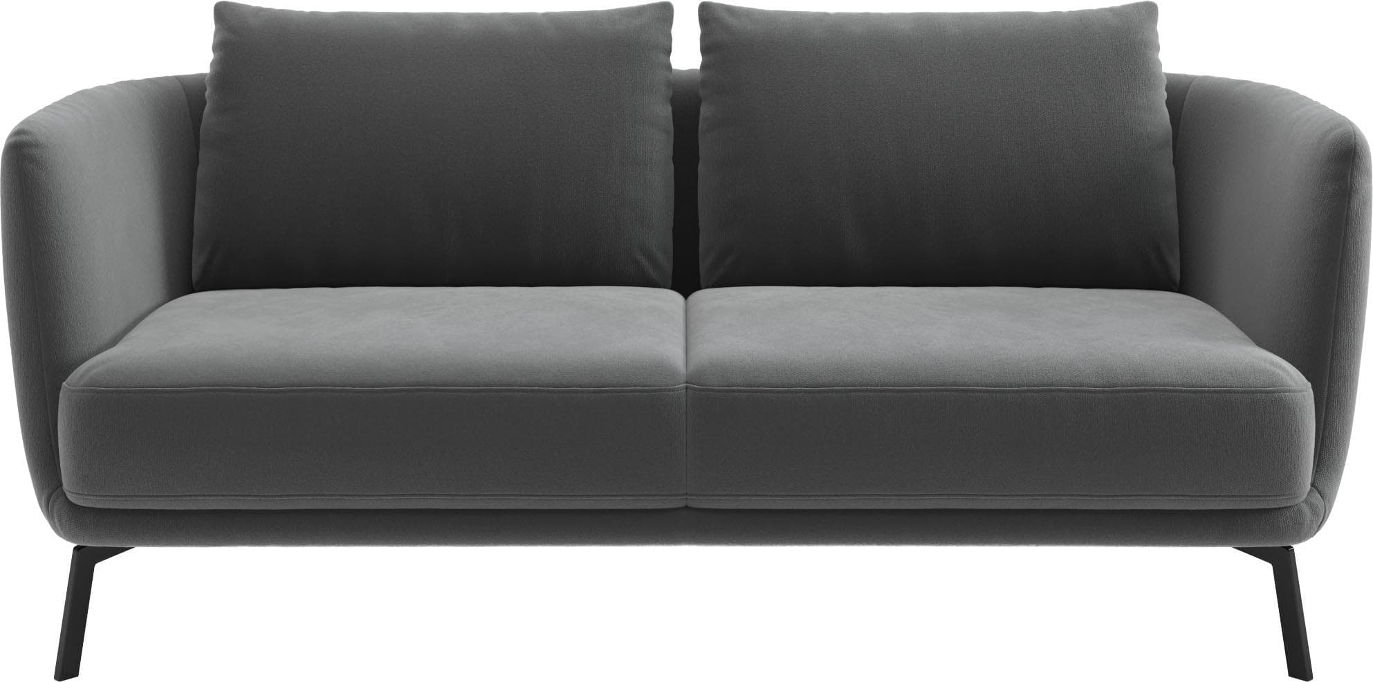 3-Sitzer Sofa in Bouclé mit Metallfüßen