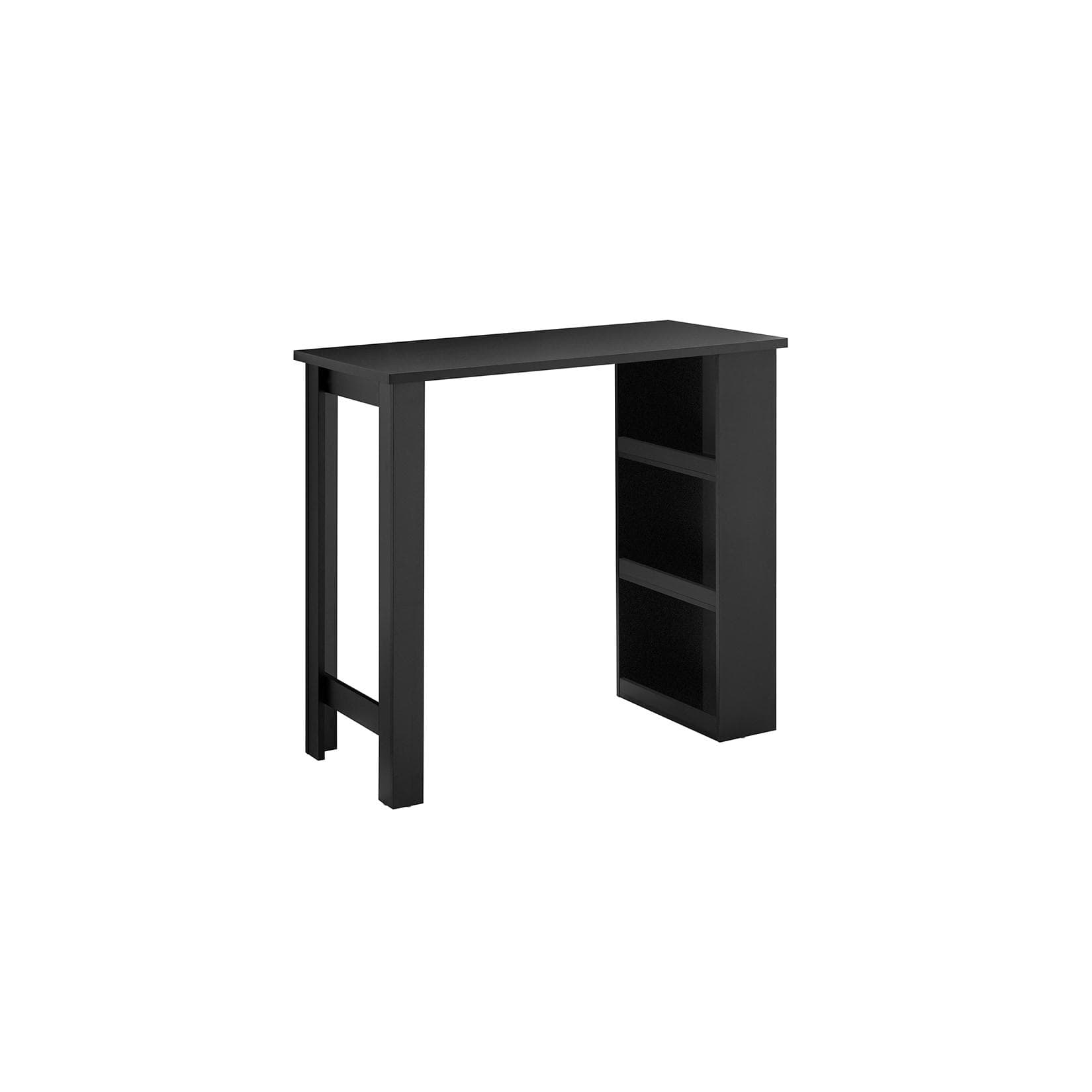 SoBuy Bartisch mit 3 Regalböden Schwarz Modern