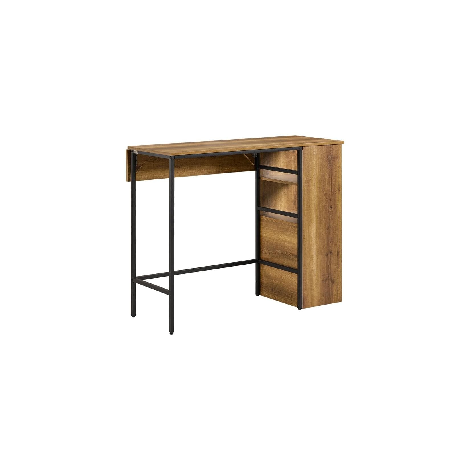 SoBuy Bartisch mit erweiterbarer Tischplatte Dunkelbraun Industriell