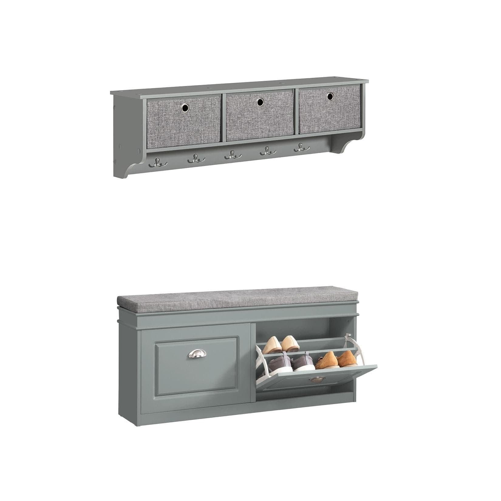 Schuhkipper Sitzbank mit 2 Klappen