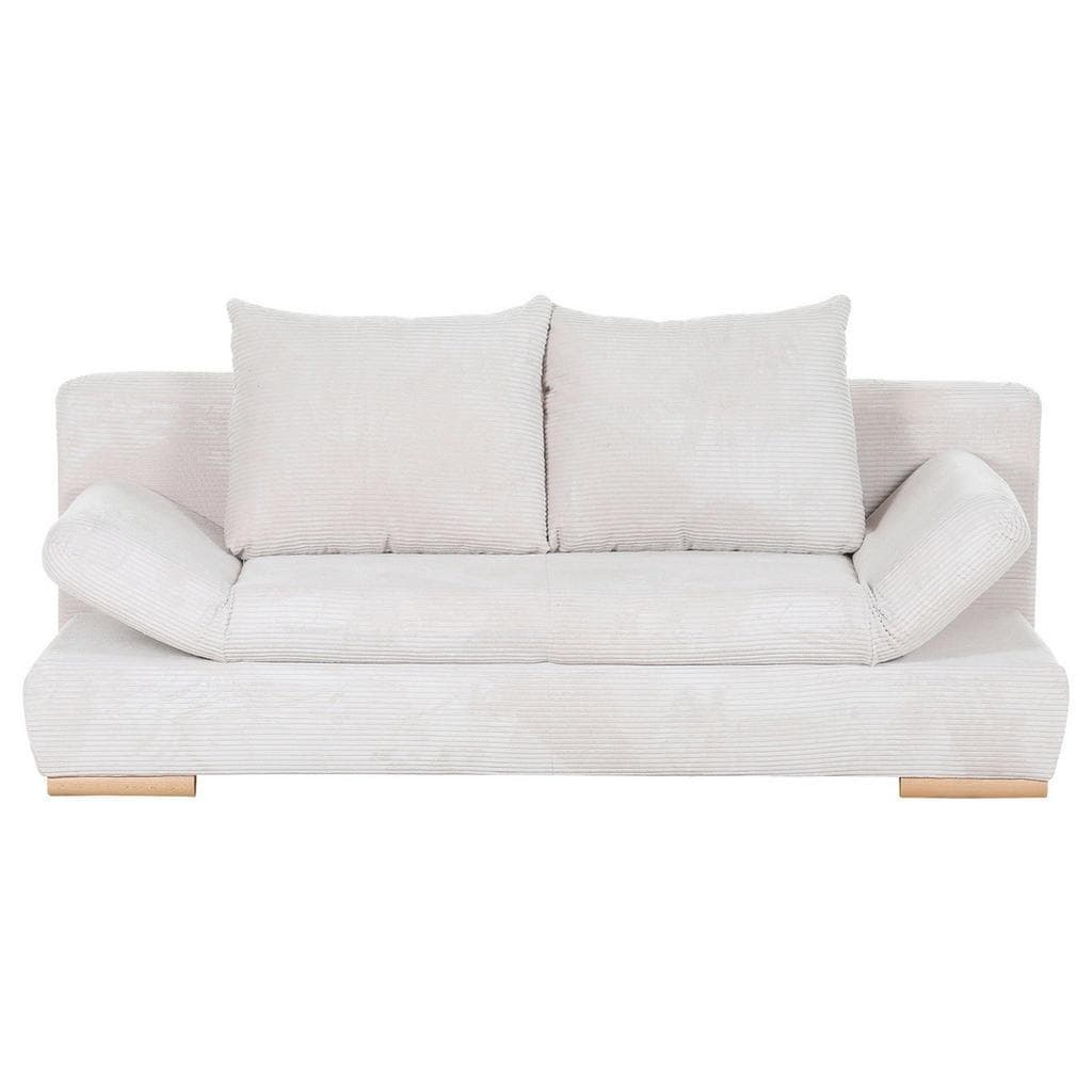 Home24 Schlafsofa Beige 2-Sitzer mit Bettkasten